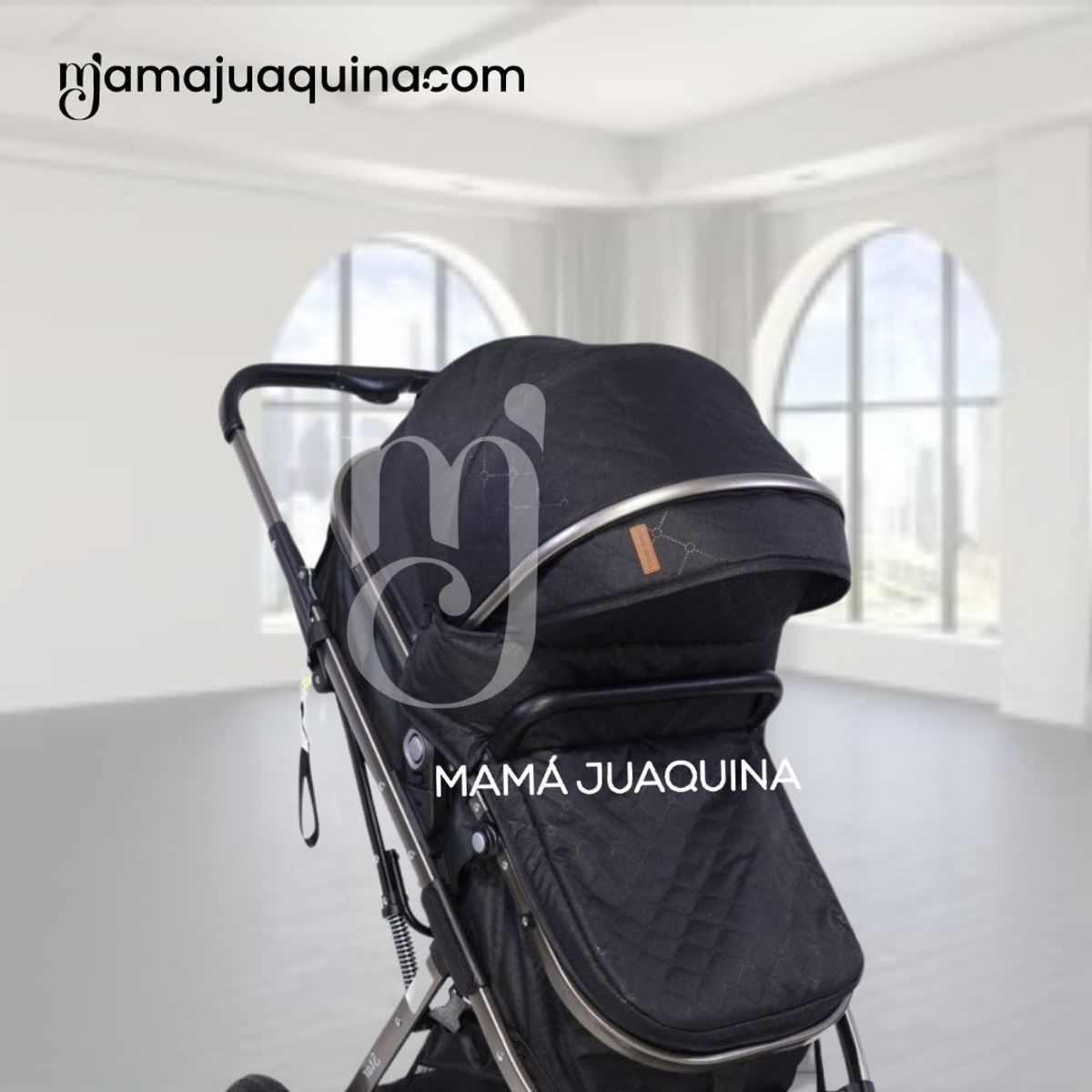 BABY - Coche Moisés con Mochila Pañalera «STAR» Black