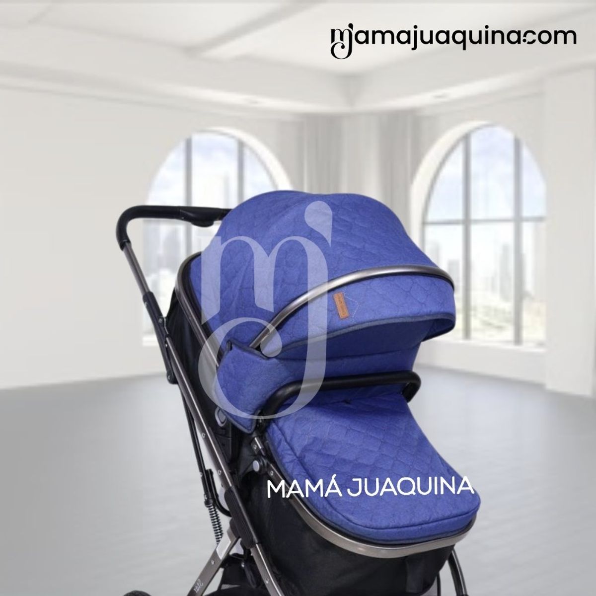 BABY - Coche Moisés con Mochila Pañalera «STAR» Blue