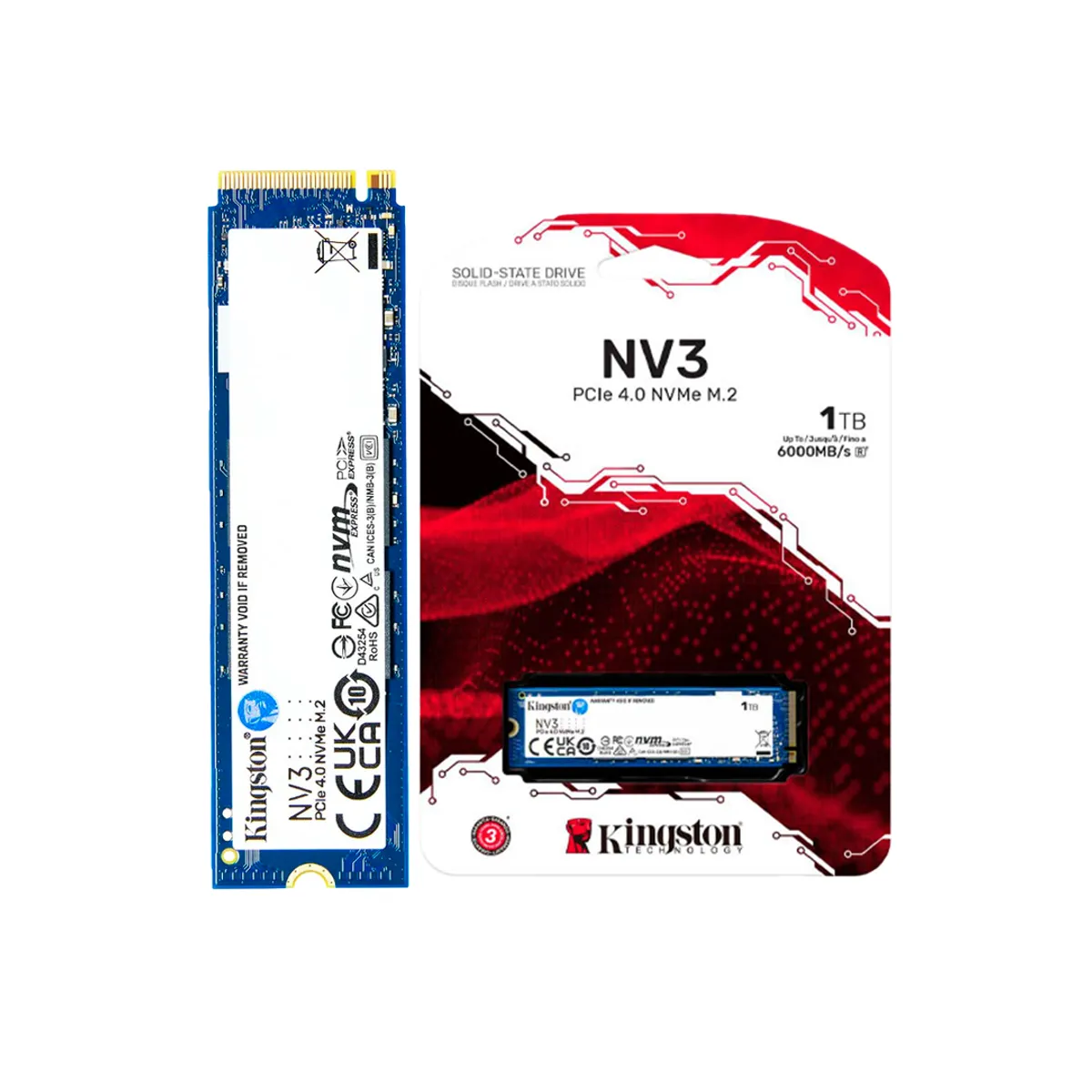 KINGSTON - Unidad en estado solido Kingston 1000GB NV3 PCIe 4.0 NVMe M.2 SSD