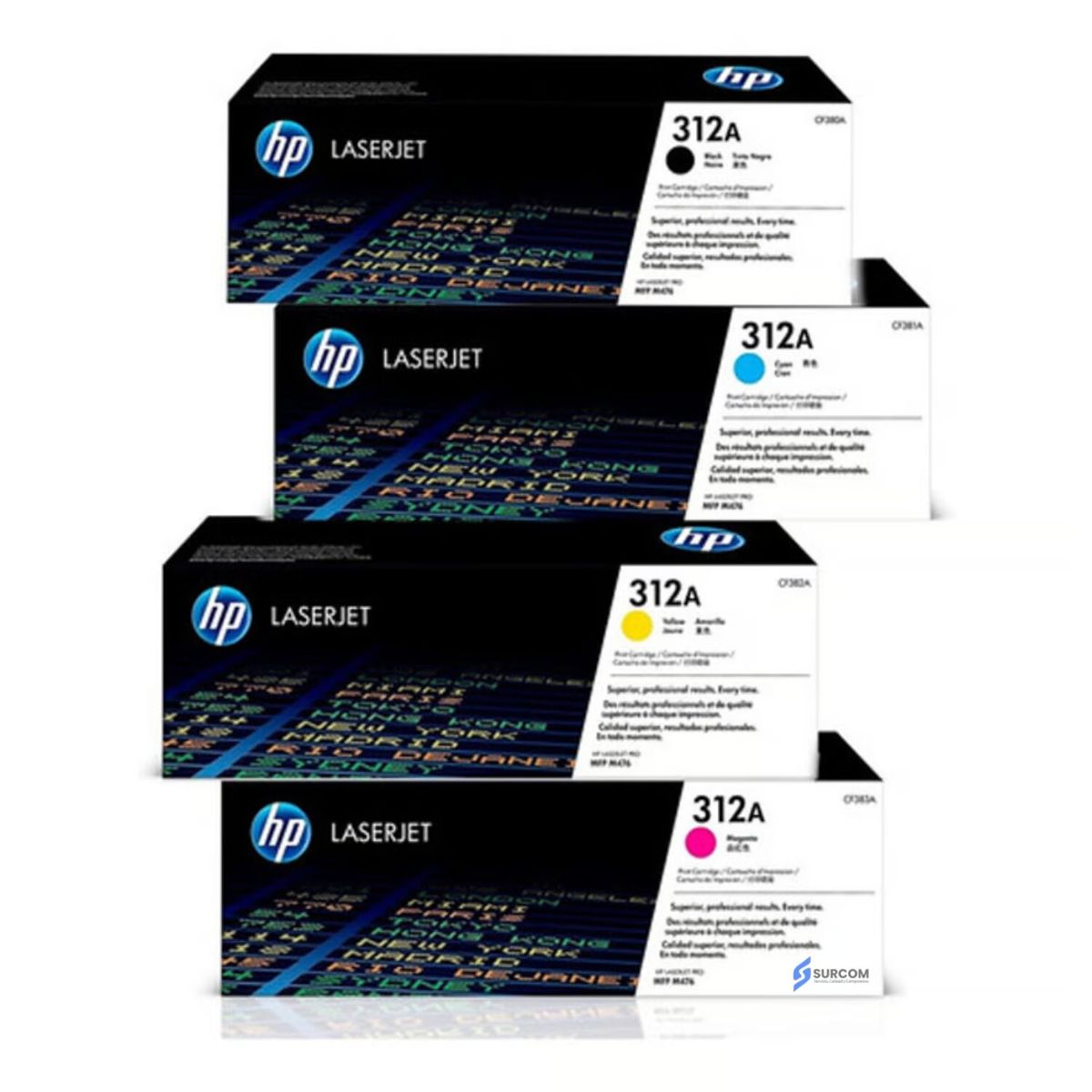 HP - Kit de Tóner HP 312A - Cyan Magenta Yellow Black Pack Completo