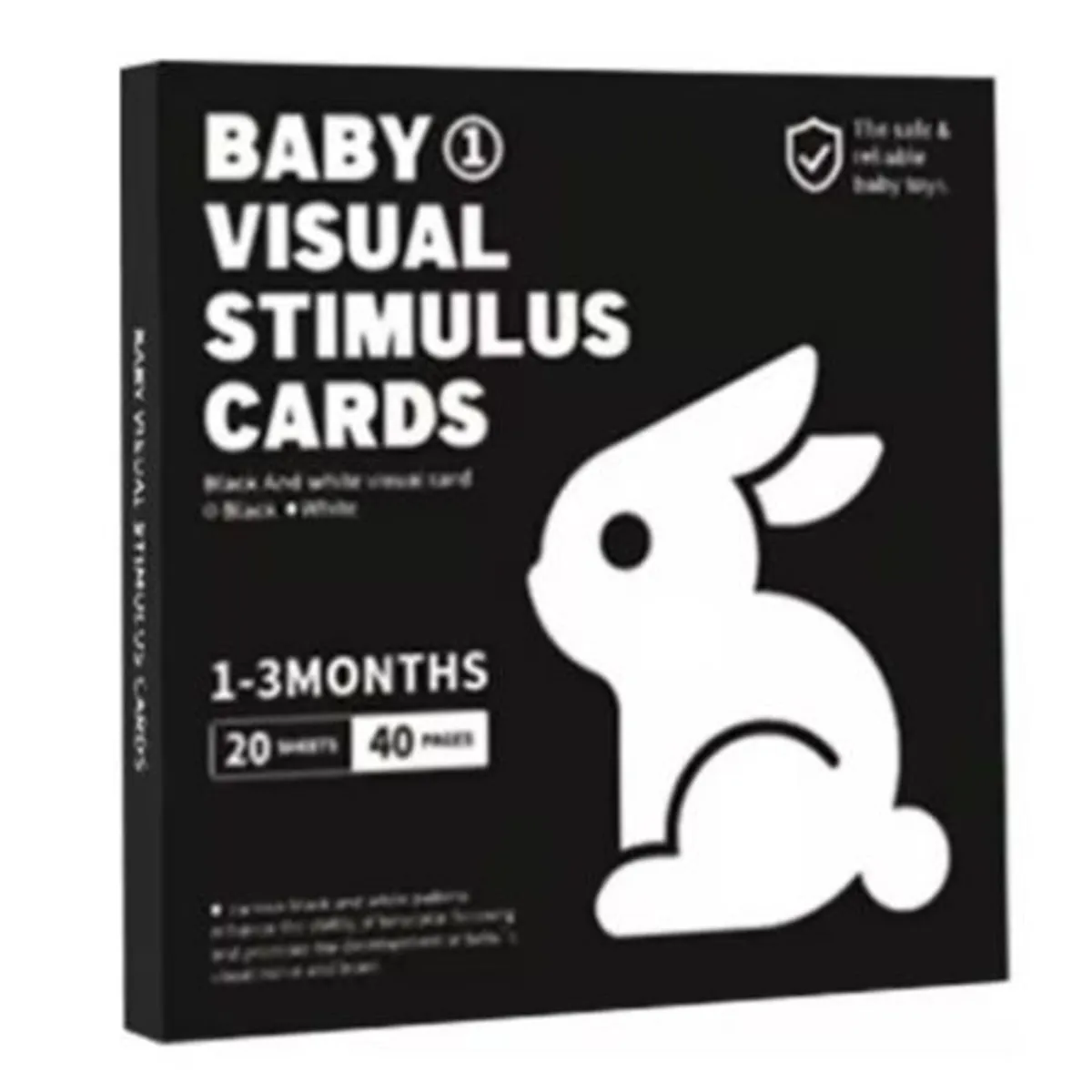 LA TIENDITA DE ALE APRENDE JUGANDO - Tarjetas en Alto contraste la Tiendita de Ale Blanco y negro 0 a 3 meses