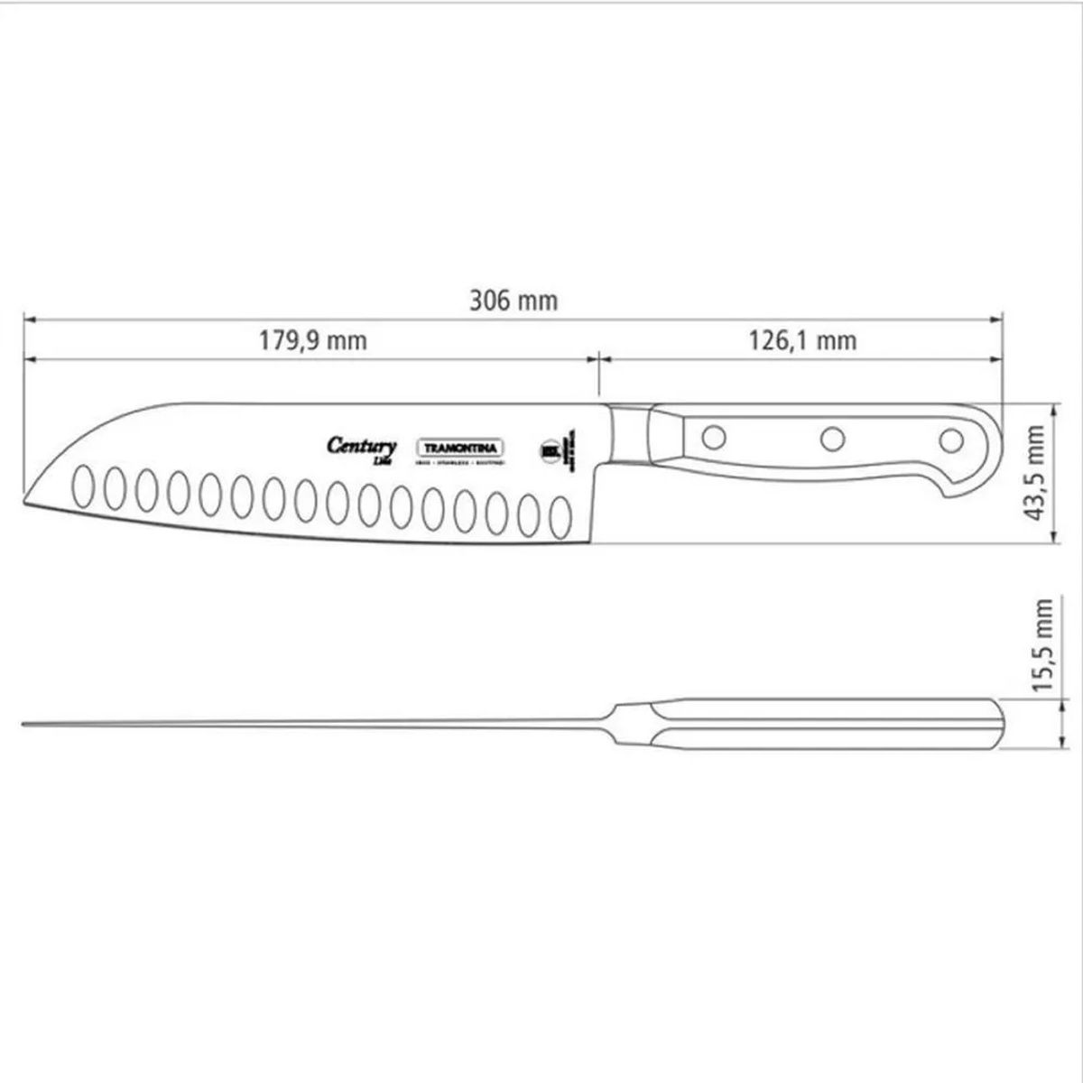 TRAMONTINA - CUCHILLO CARNICERO CENTURY TRAMONTINA DE 7 PULGADAS