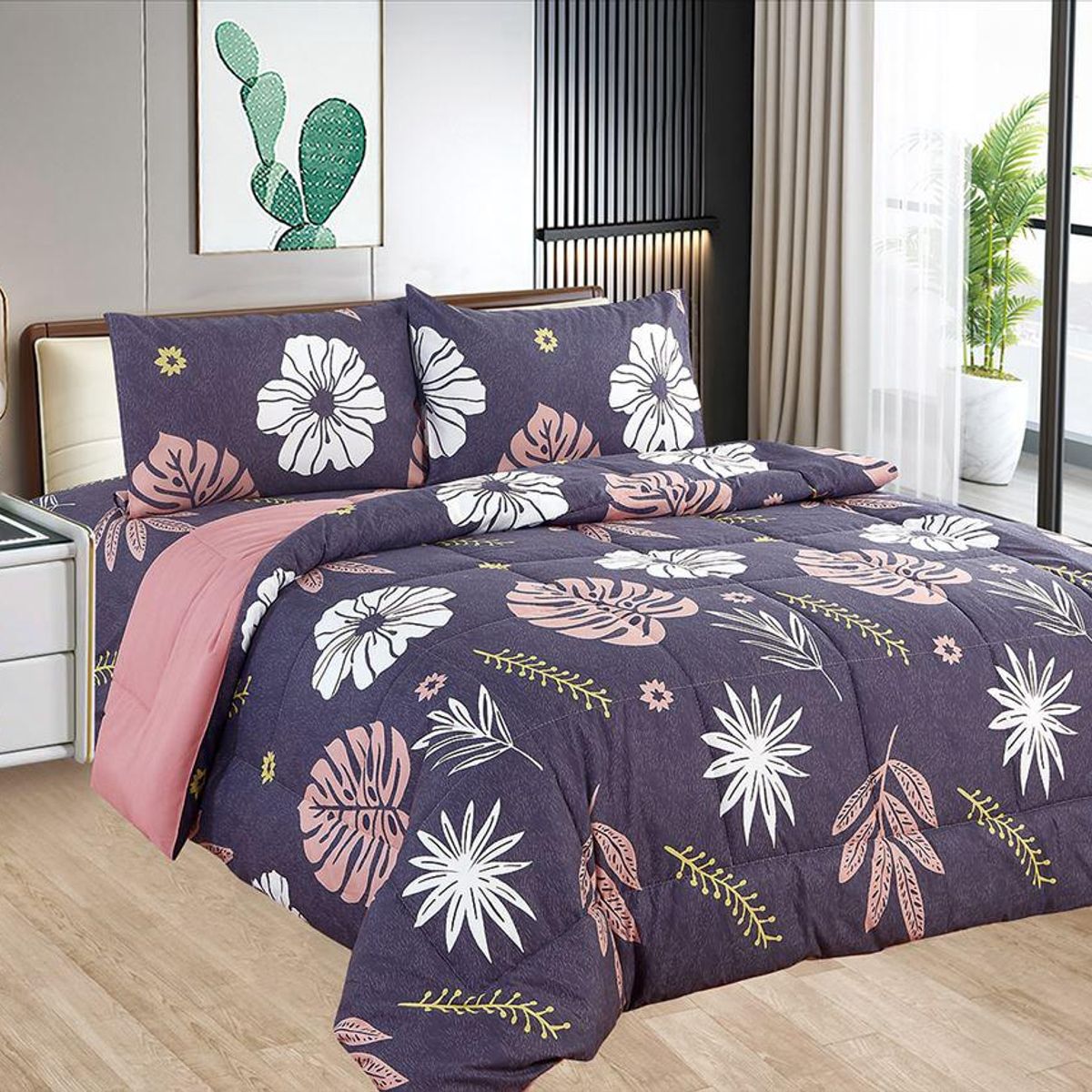 CASATEX - Edredón + Juego de sábanas King size 100% Algodón