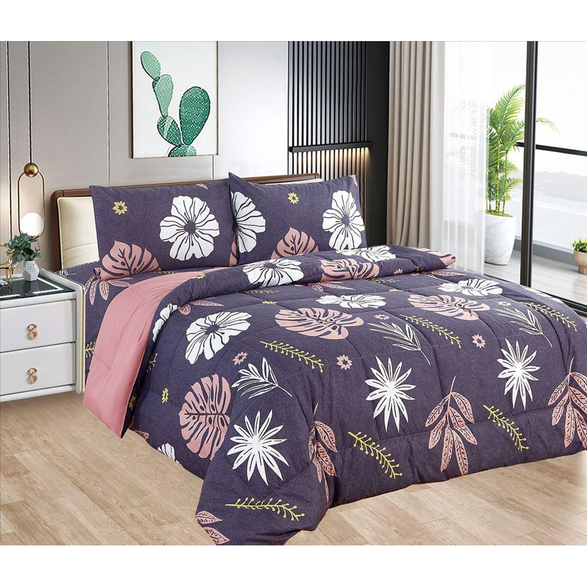 CASATEX - Edredón + Juego de sábanas King size 100% Algodón