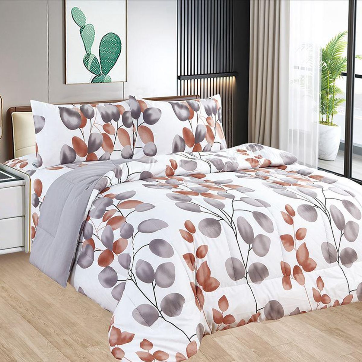 CASATEX - Edredón + Juego de sábanas King size 100% Algodón