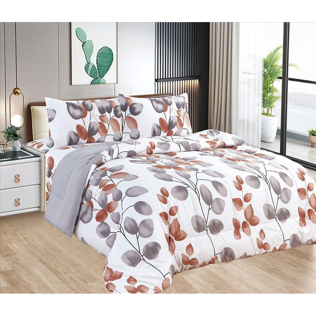 CASATEX - Edredón + Juego de sábanas King size 100% Algodón