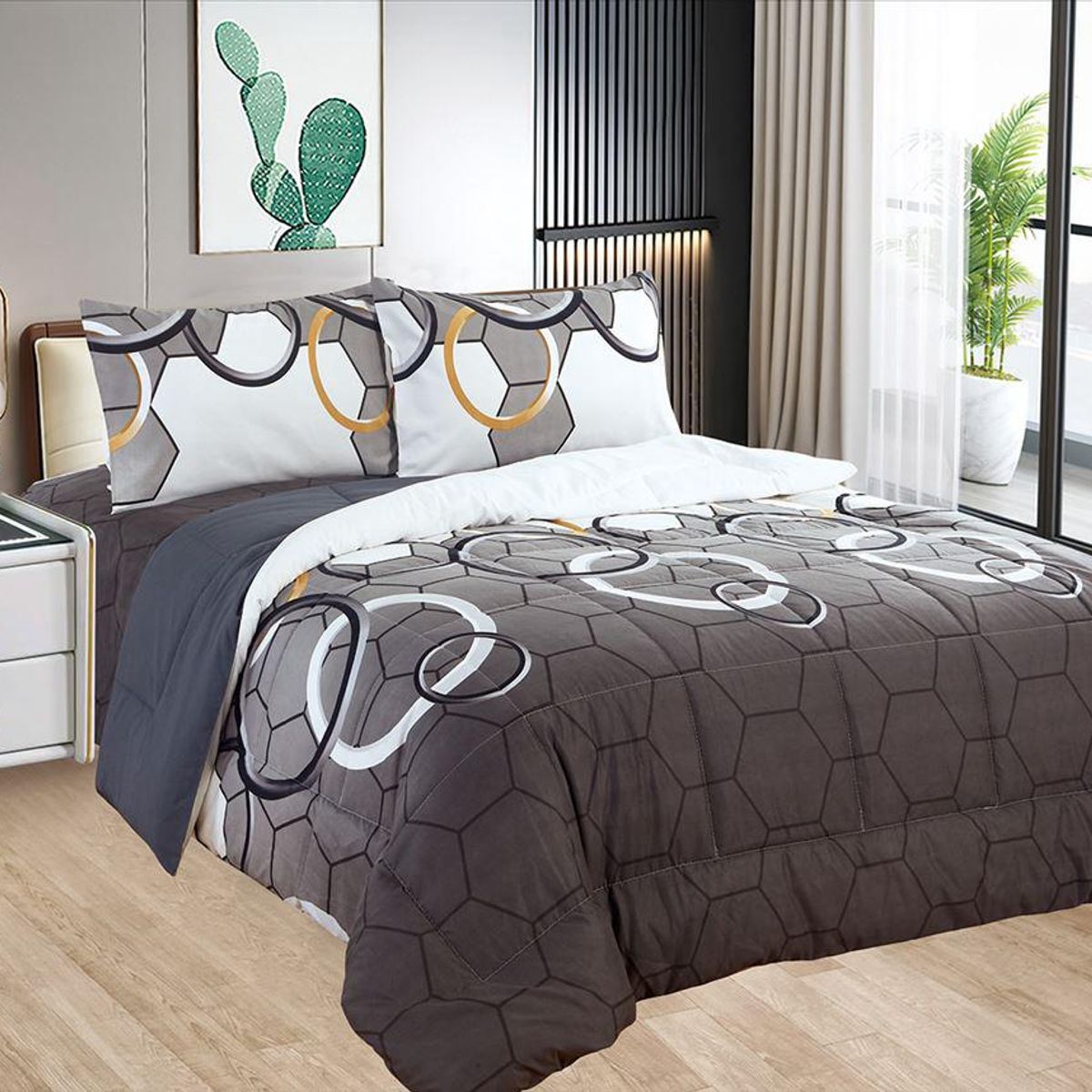 CASATEX - Edredón + Juego de sábanas King size 100% Algodón