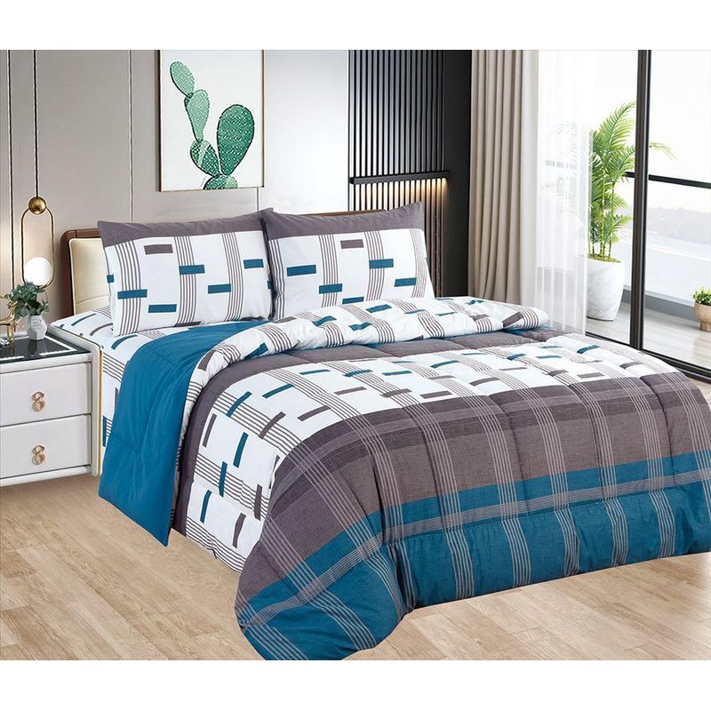 CASATEX - Edredón + Juego de sábanas King size 100% Algodón