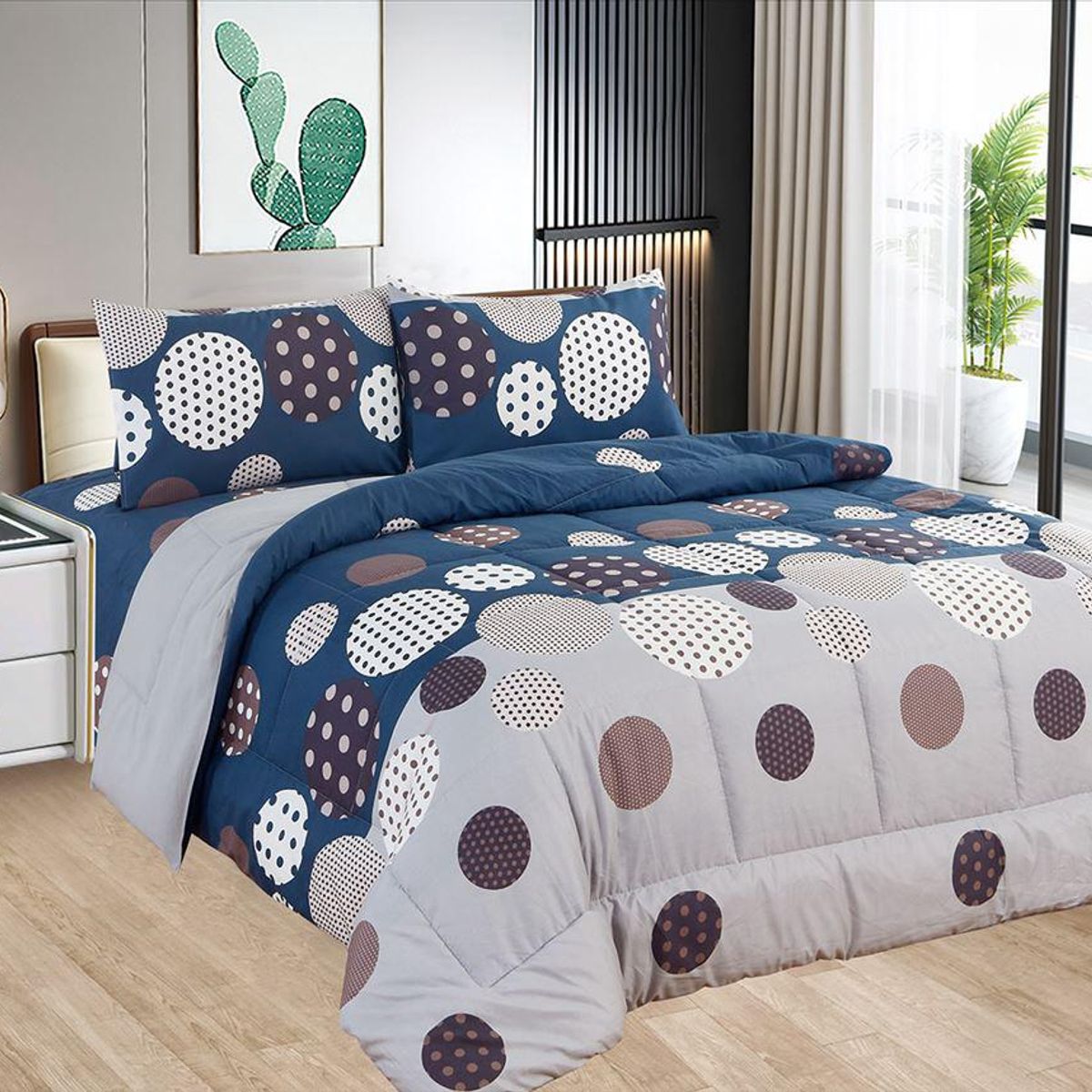 CASATEX - Edredón + Juego de sábanas King size 100% Algodón