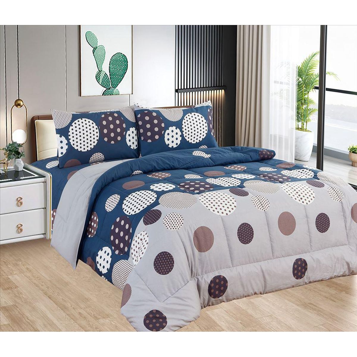 CASATEX - Edredón + Juego de sábanas King size 100% Algodón