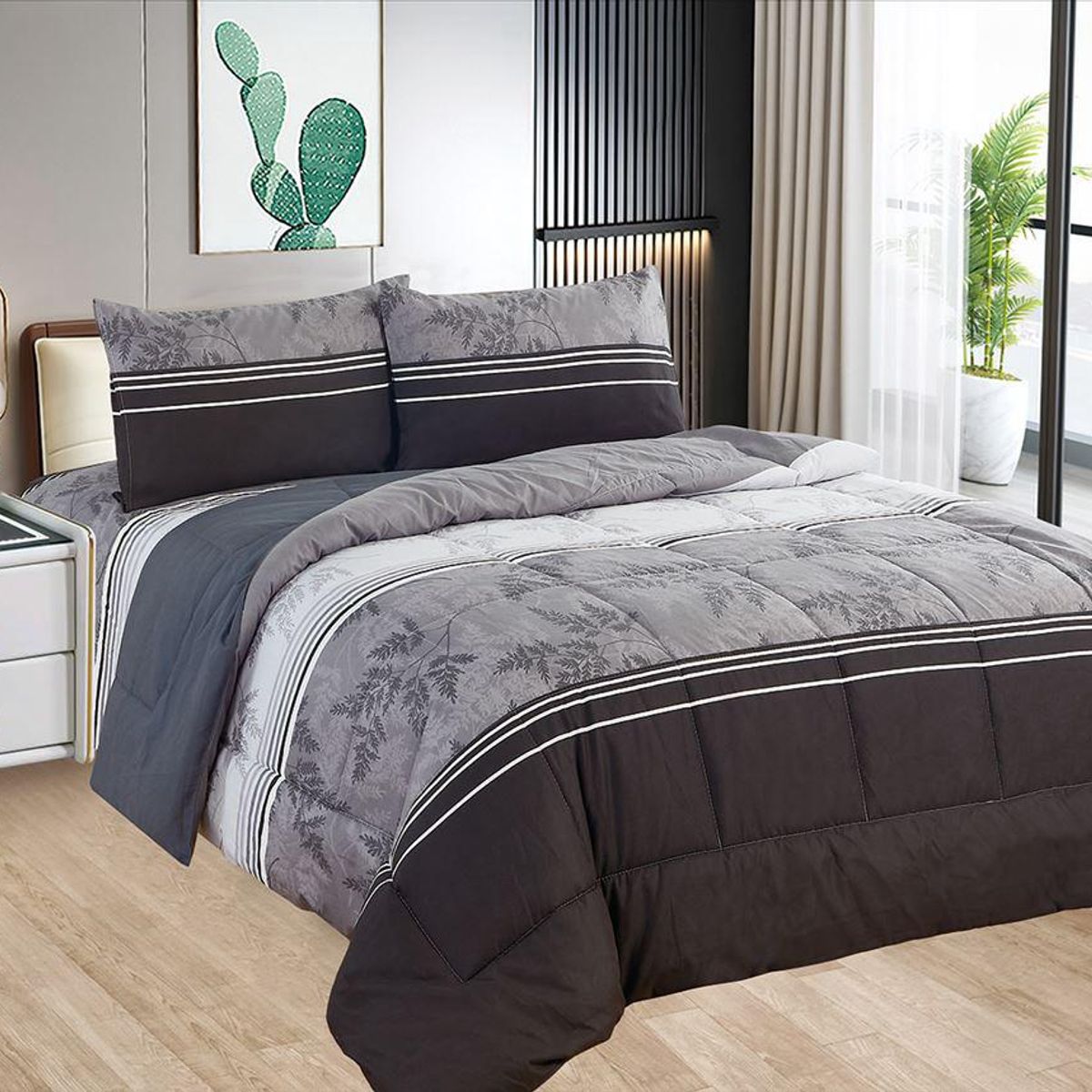 CASATEX - Edredón + Juego de sábanas King size 100% Algodón