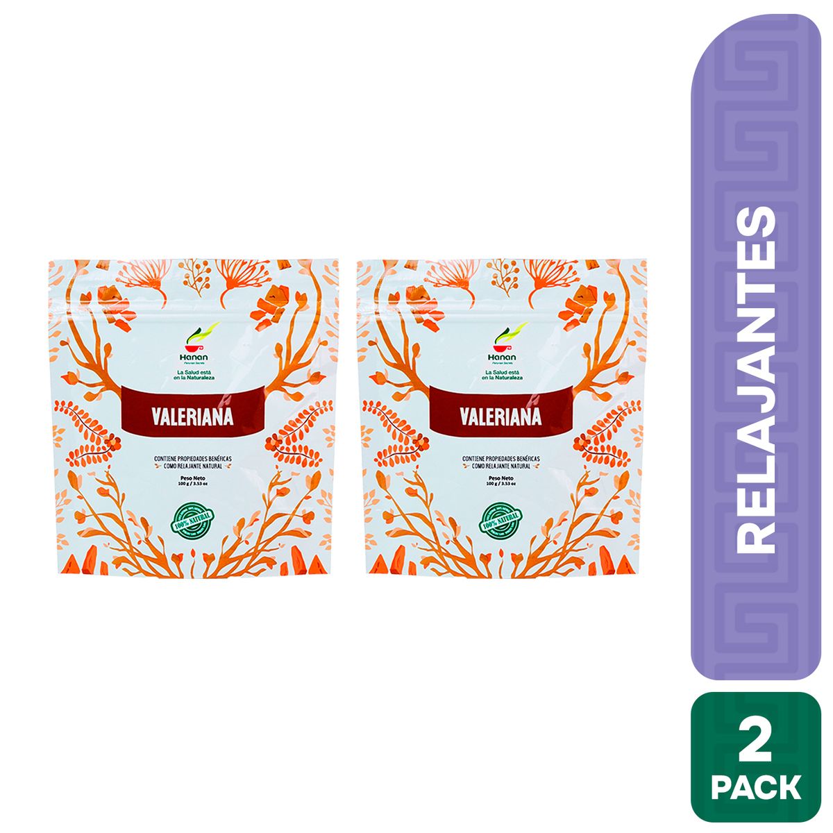 HANAN PERUVIAN SECRETS - Valeriana Infusión Hanan Duopack 100 gr