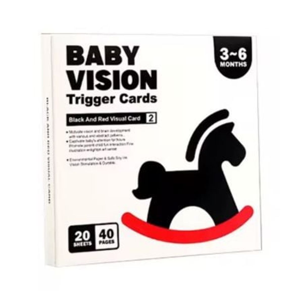 LA TIENDITA DE ALE APRENDE JUGANDO - Tarjetas en Alto contraste la Tiendita de Ale Blanco, negro y rojo 3 a 6 meses