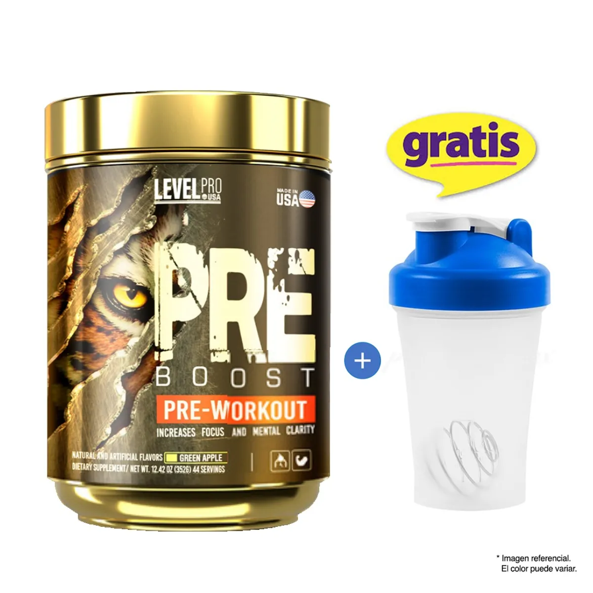 LEVEL PRO - Pre Entreno Pre Boost 352Gr Fruit Punch
