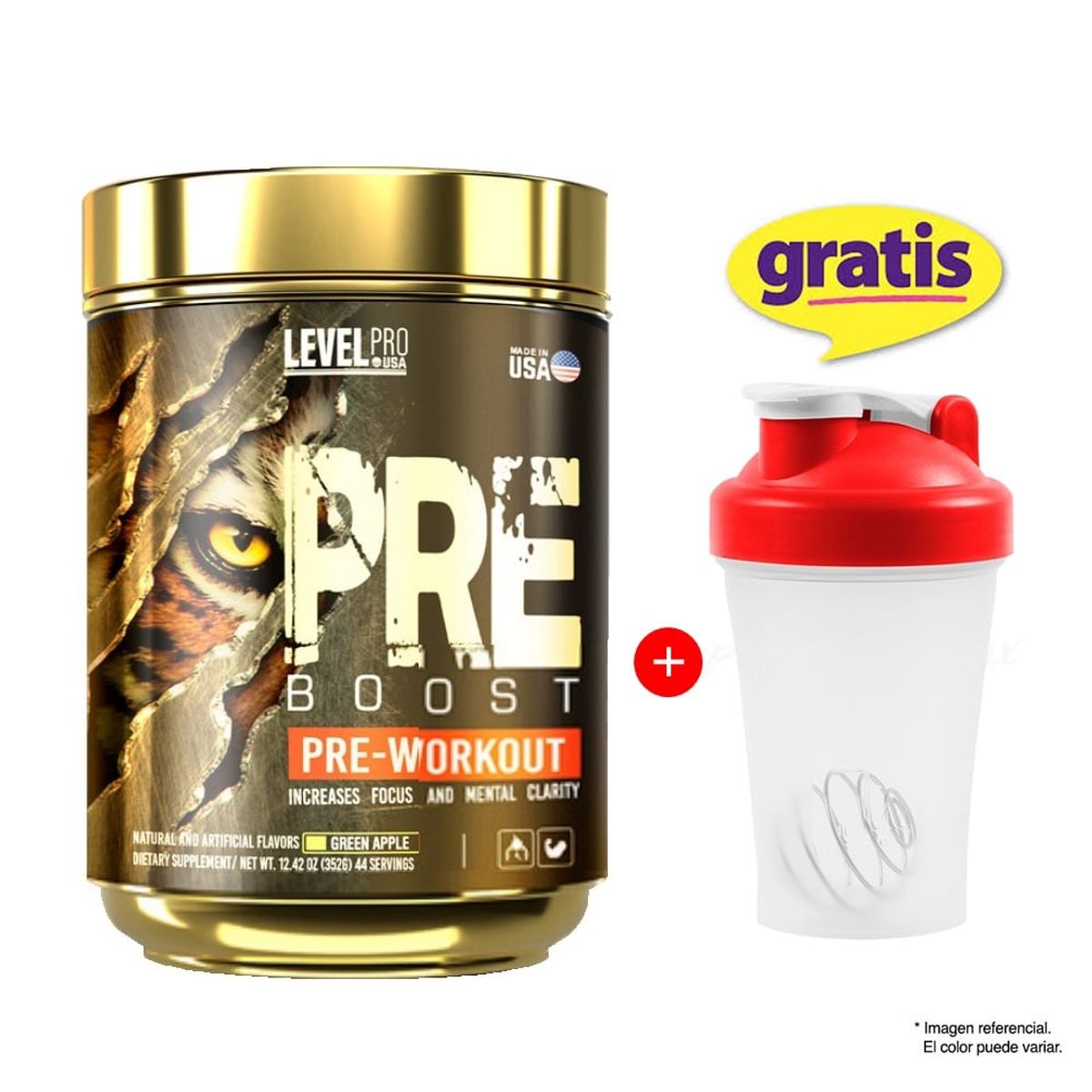 LEVEL PRO - Pre - Entreno Pre Boost 352Gr Fruit Punch