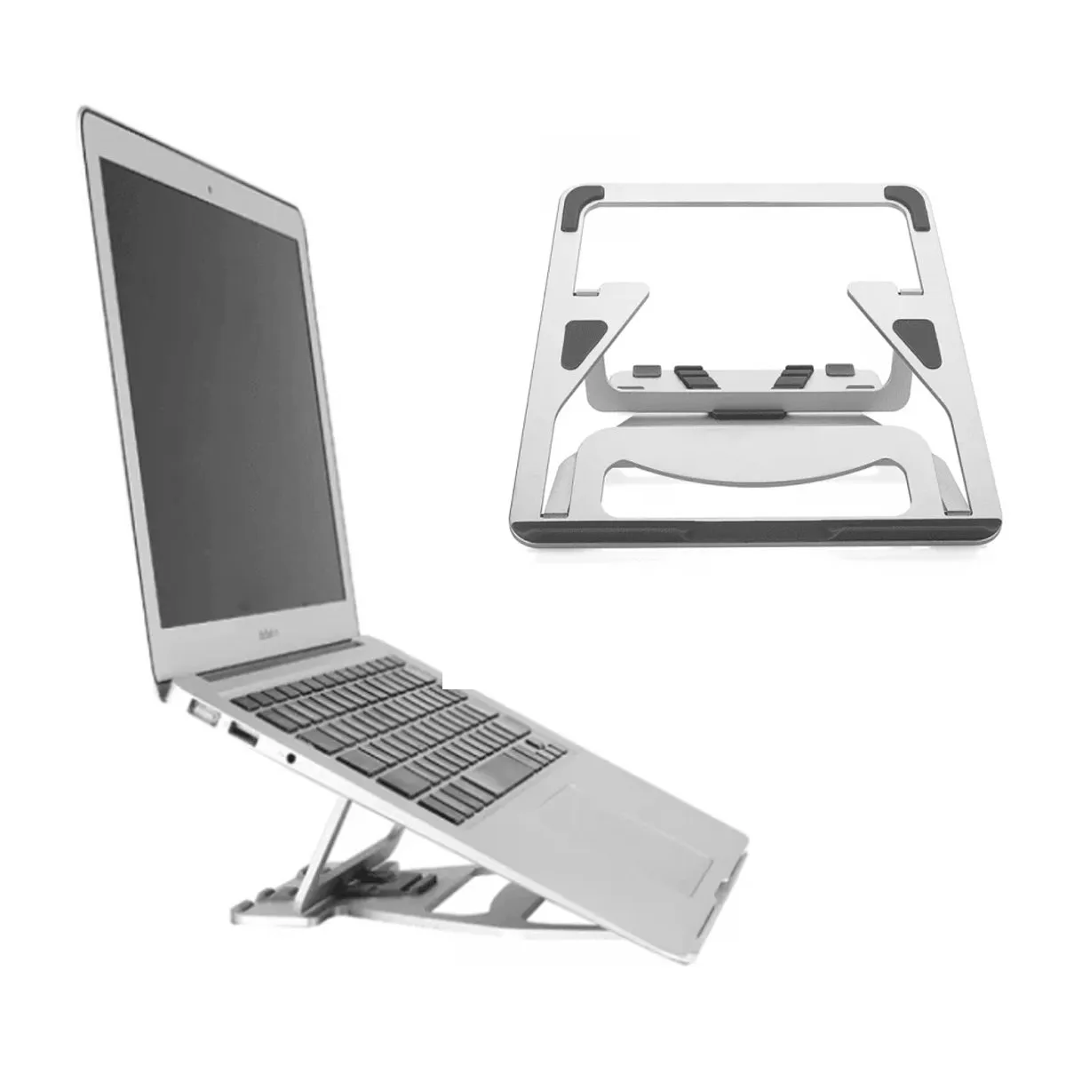 WIWU - Soporte Stand Aluminio Notebook Macbook Portatil WIWU Laptop  S100 Plata