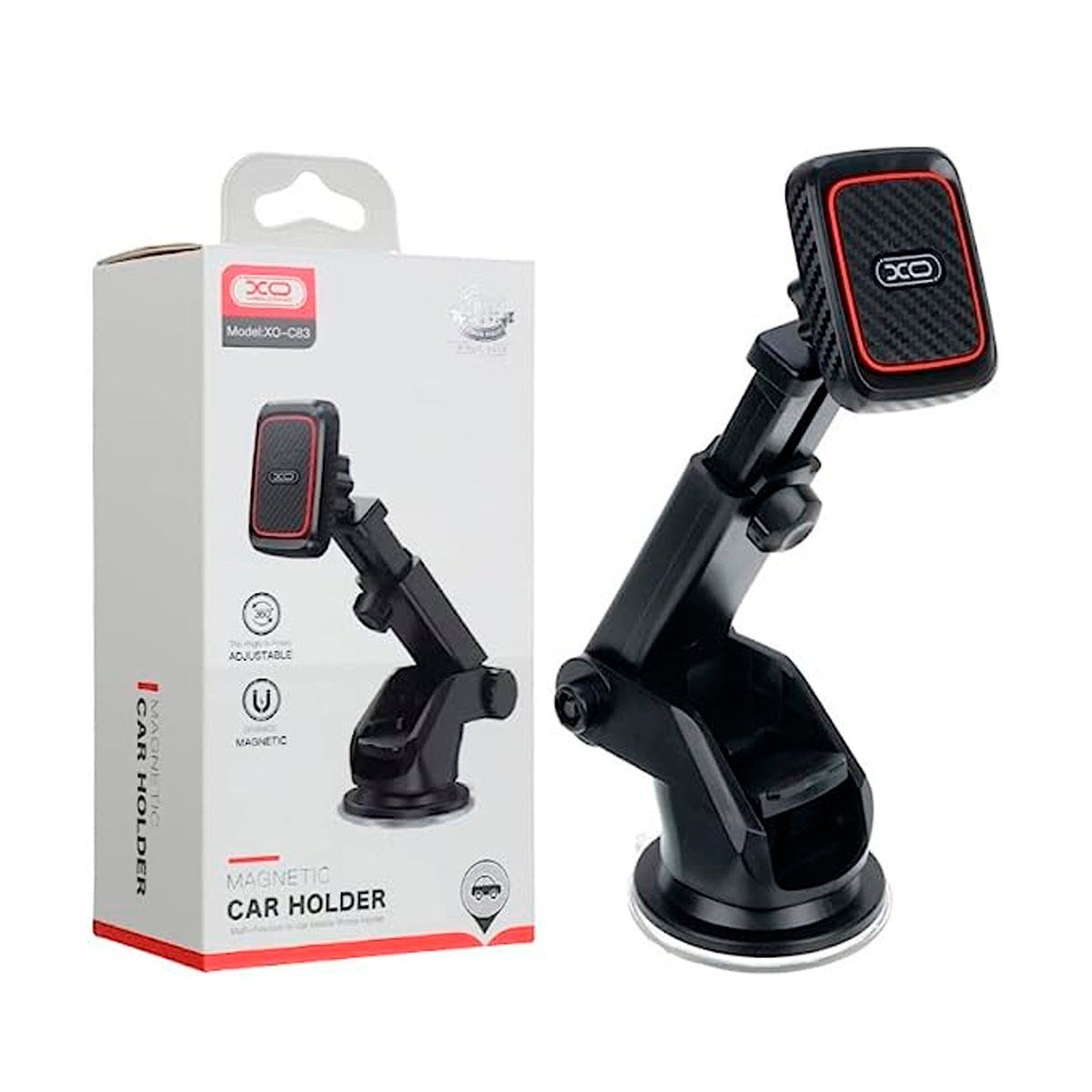 XO - Soporte XO-C83 Para Auto Con Imán Y Ventosa Negro