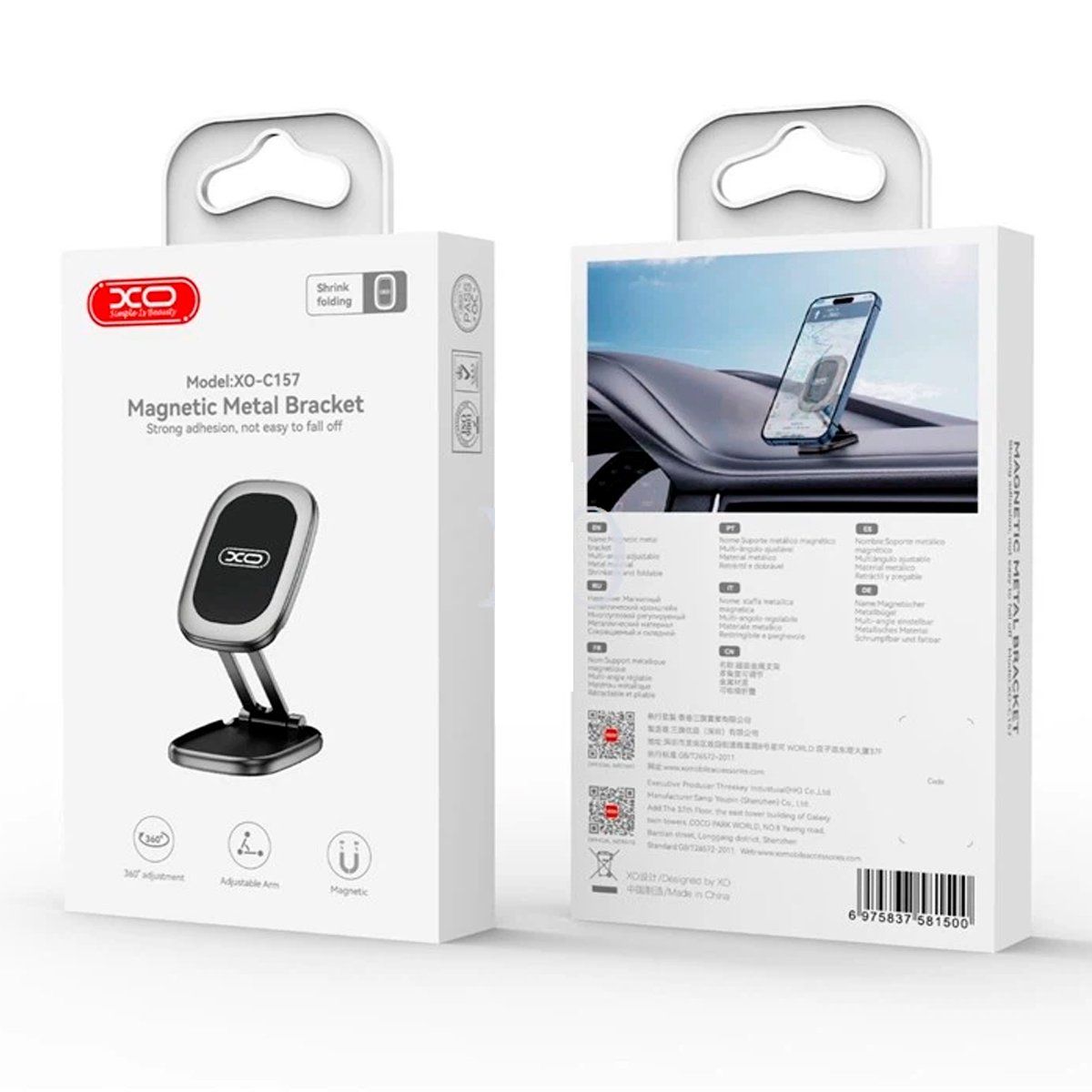 XO - Mini Soporte Magnético Para Teléfono XO C157 Negro
