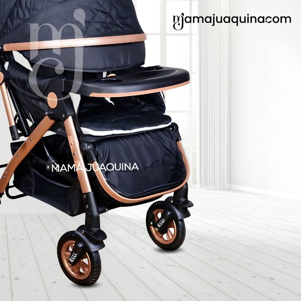 BABY - Coche Cuna De Lujo «ROMANI» Black