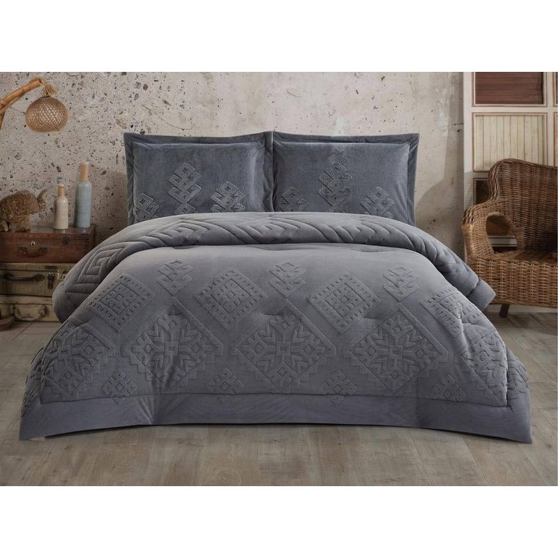 VENEZIA - Edredón 2 Plz Piel de Angel con Piel de Conejo Alto Relieve y Sábanas