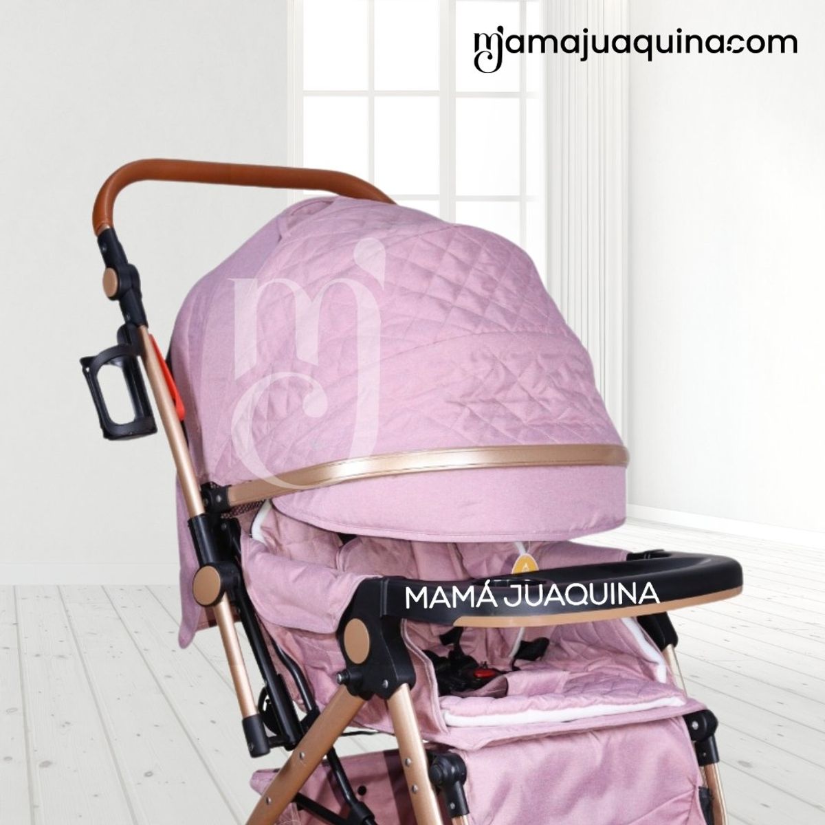 BABY - Coche Cuna De Lujo «ROMANI» Pink