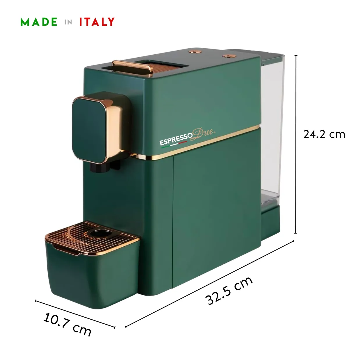 EXPRESSO DUE - Cafetera Italiana de Expresso I Verde