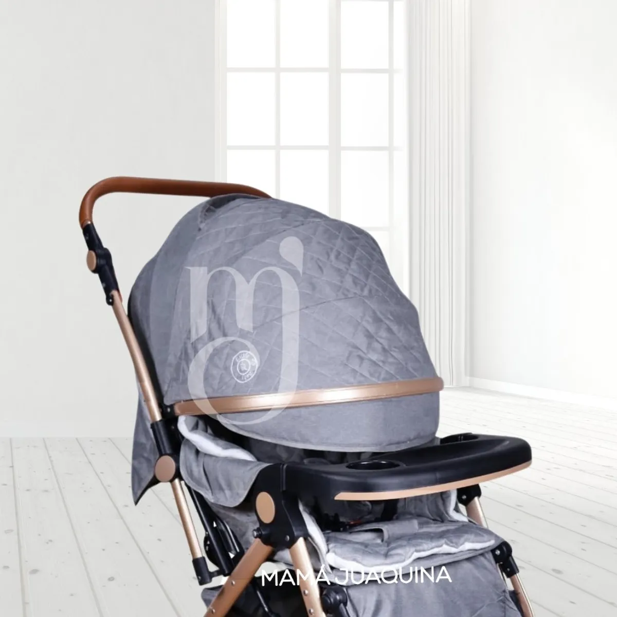 BABY - Coche Cuna De Lujo «ROMANI» Gray