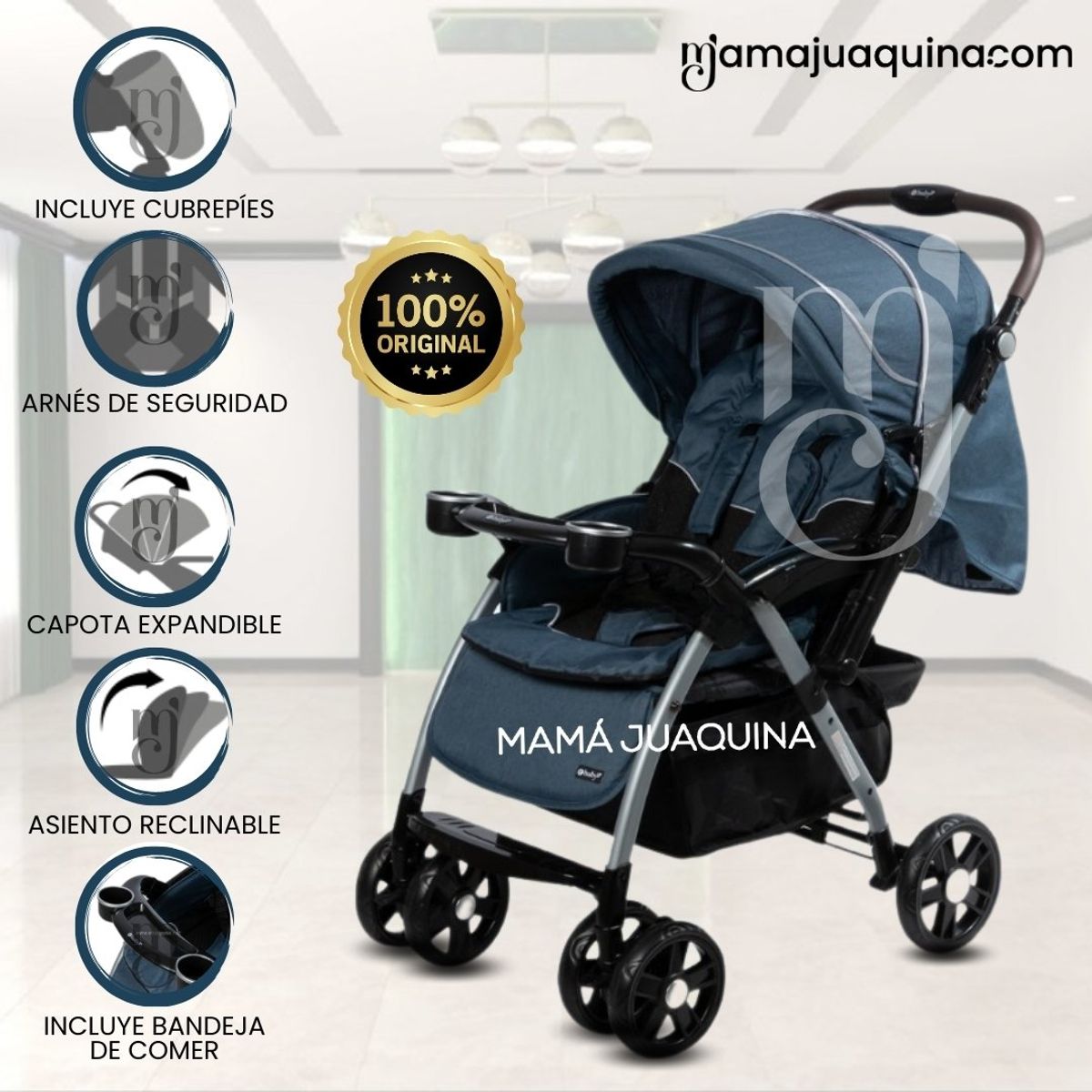BABY - Coche Cuna De Lujo «YODIE» Blue