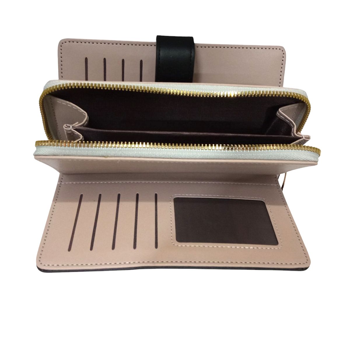 GENERICO - Billetera con porta fotos bolso de mano grande