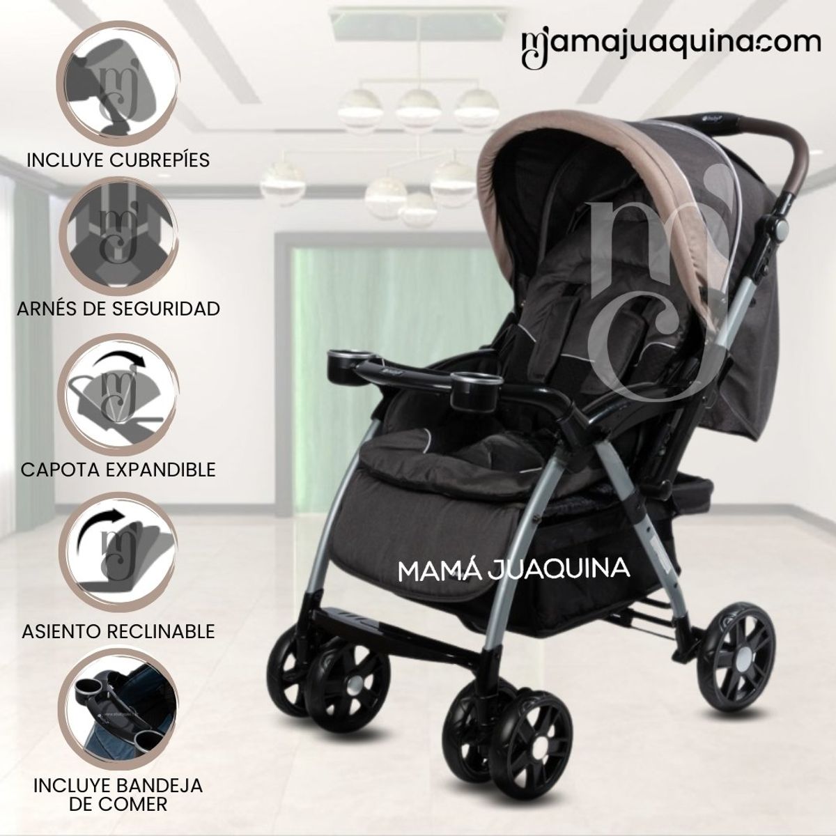 BABY - Coche Cuna De Lujo «YODIE» Coffee