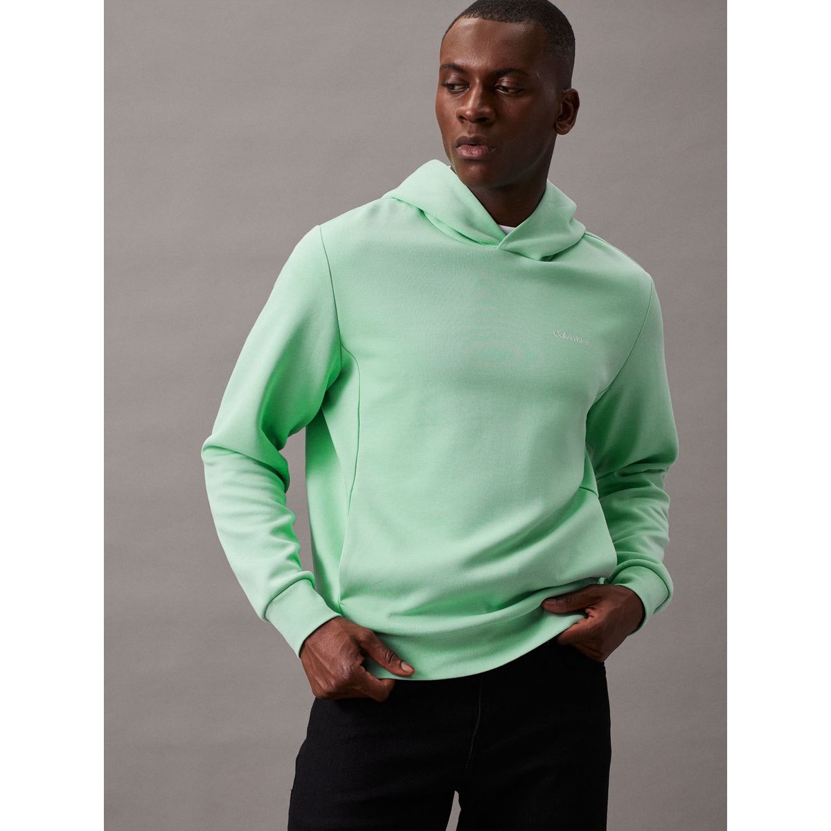 CALVIN KLEIN - SWEATSHIRT MICRO LOGO REPREVE HOODIE