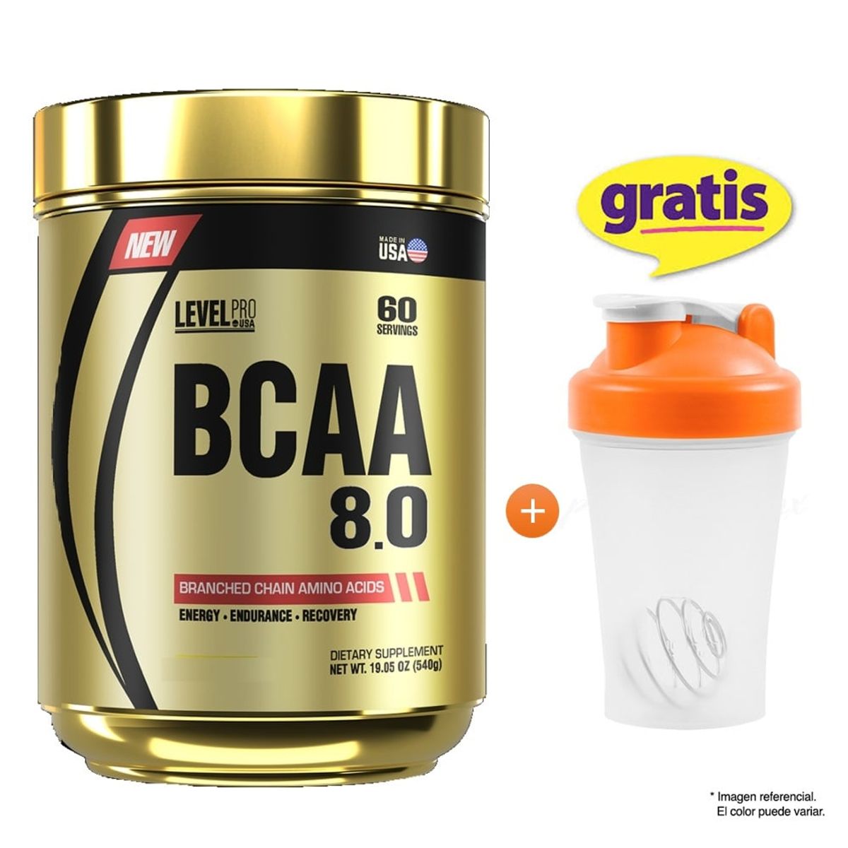 Level Pro - Level Pro Bcaa Level 8.0 540 gramos Fruit Punch