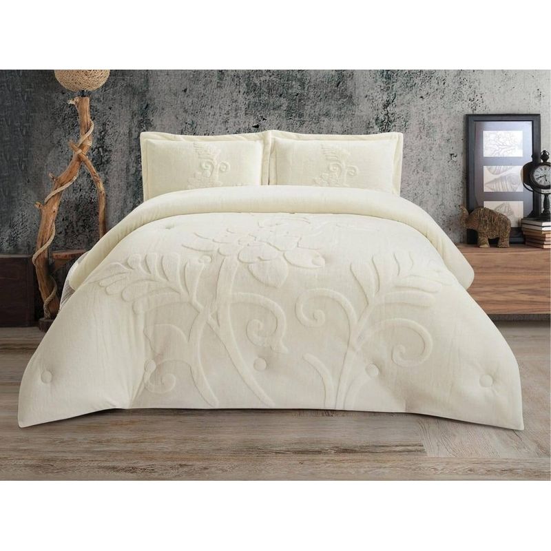 VENEZIA - Edredón King Piel de Angel con Piel de Conejo Alto Relieve y Sábanas