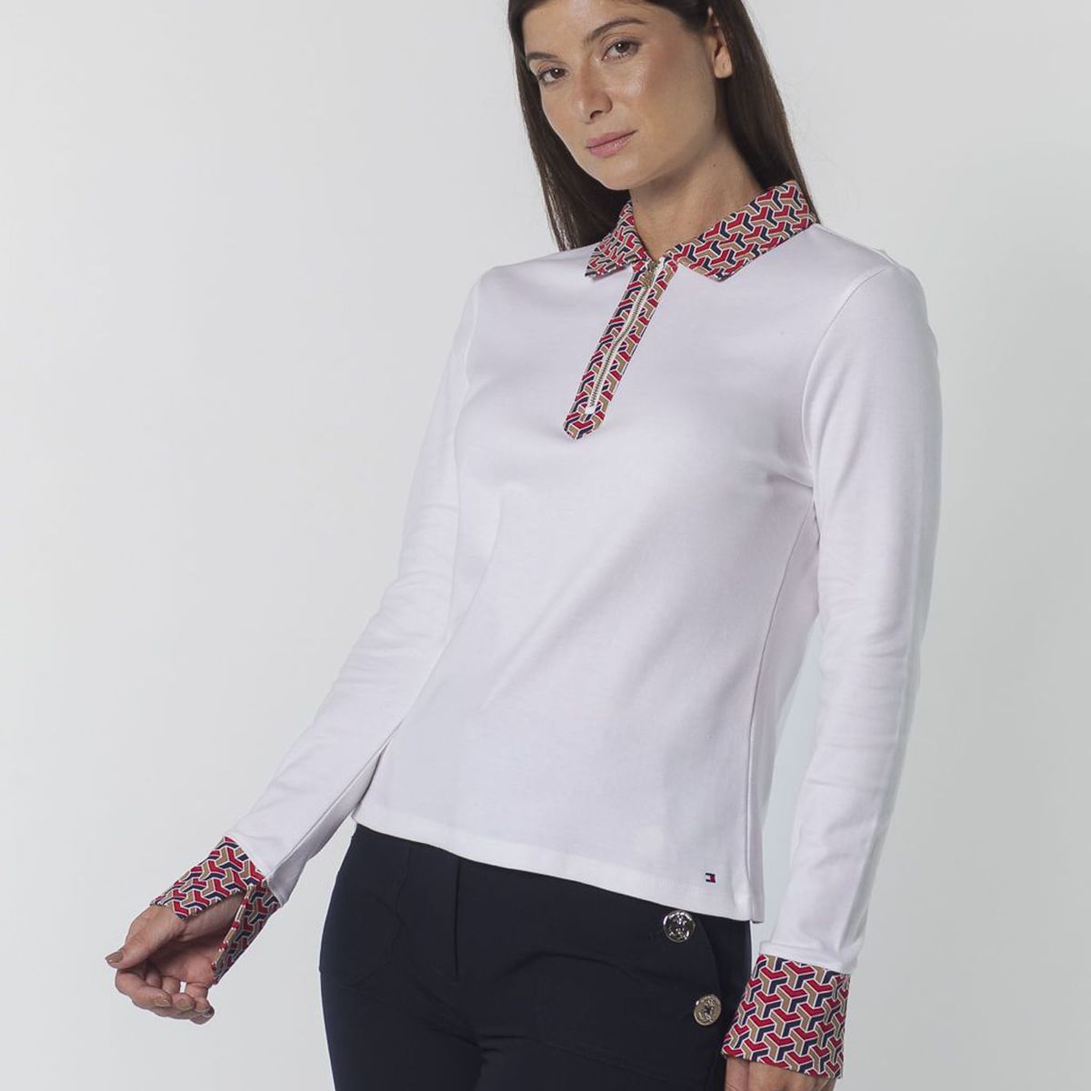 TOMMY HILFIGER - L/S INTRLCK ZPPL- SLD TH