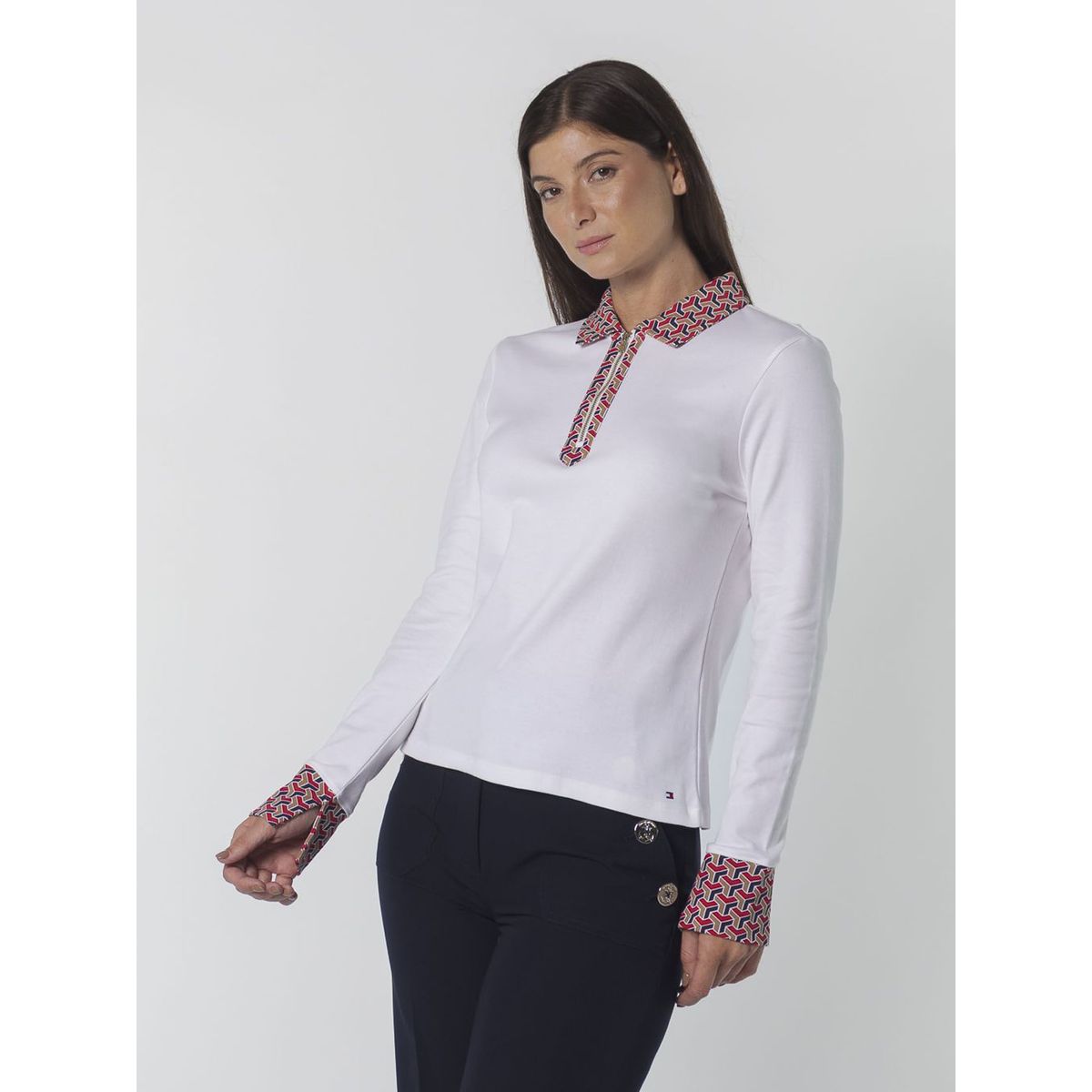 TOMMY HILFIGER - L/S INTRLCK ZPPL- SLD TH