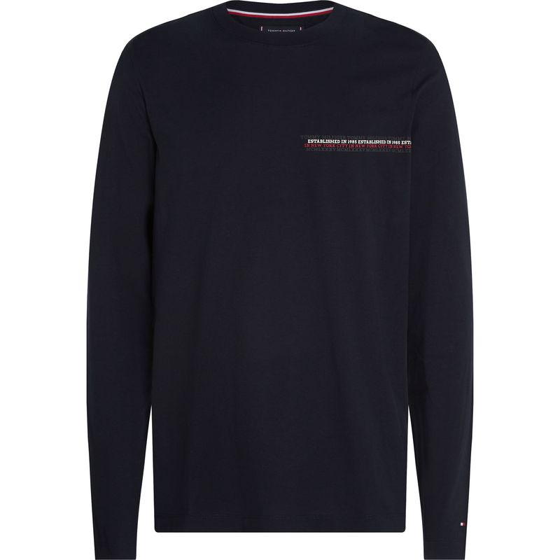 TOMMY HILFIGER - CAMISETA M/L SMALL CHEST MONOTYPE LS TEE