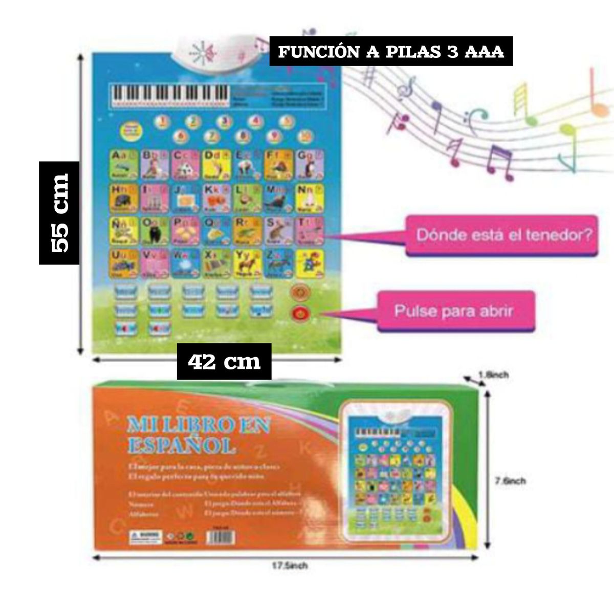 OEM - CARTA DE APRENDIZAJE MONTESSORI - MUSICAL ESPAÑOL