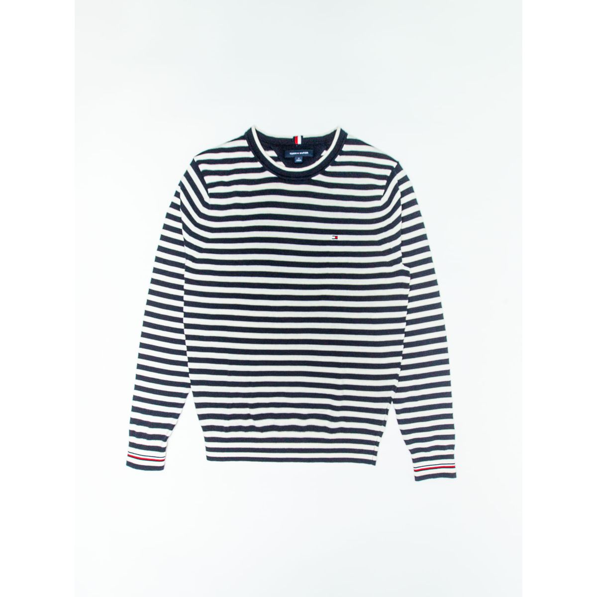 TOMMY HILFIGER - SWEATER M ESSENTIAL STRIPE CREW NECK S