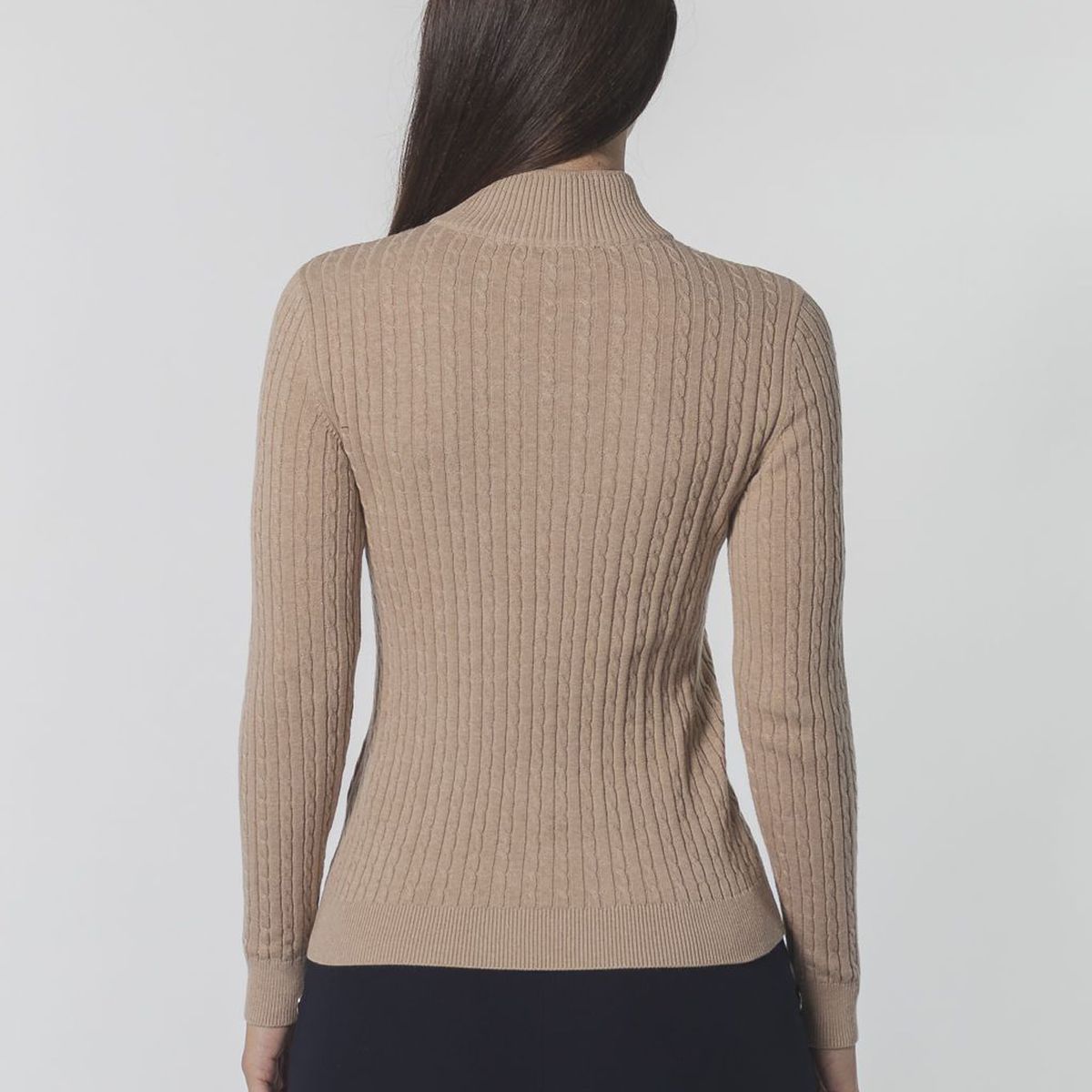 TOMMY HILFIGER - SWEATER 1/4 ZP MCKNK CBL SWTR