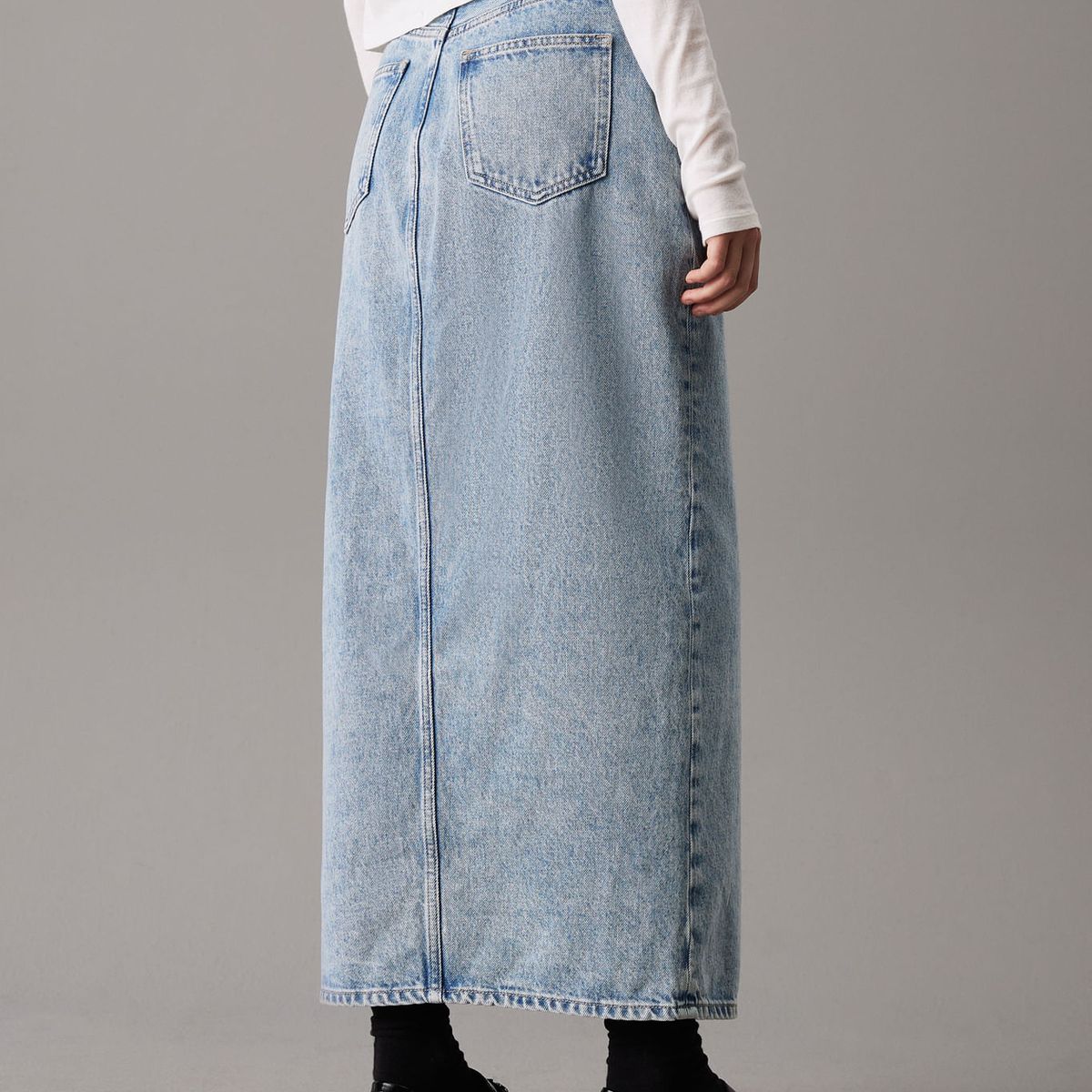 CALVIN KLEIN - FALDA MAXI DENIM SKIRT
