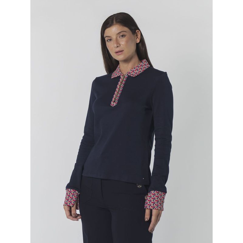 TOMMY HILFIGER - L/S INTRLCK ZPPL- SLD TH