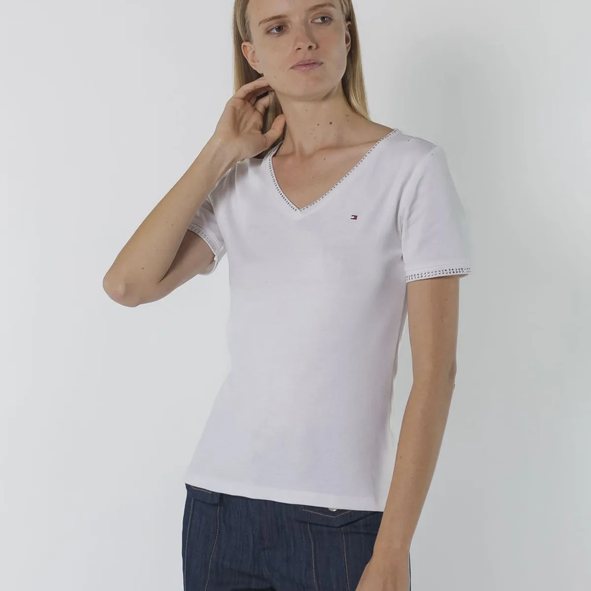 TOMMY HILFIGER - CAMISETA HTFX TRIM VNCK TEE TH