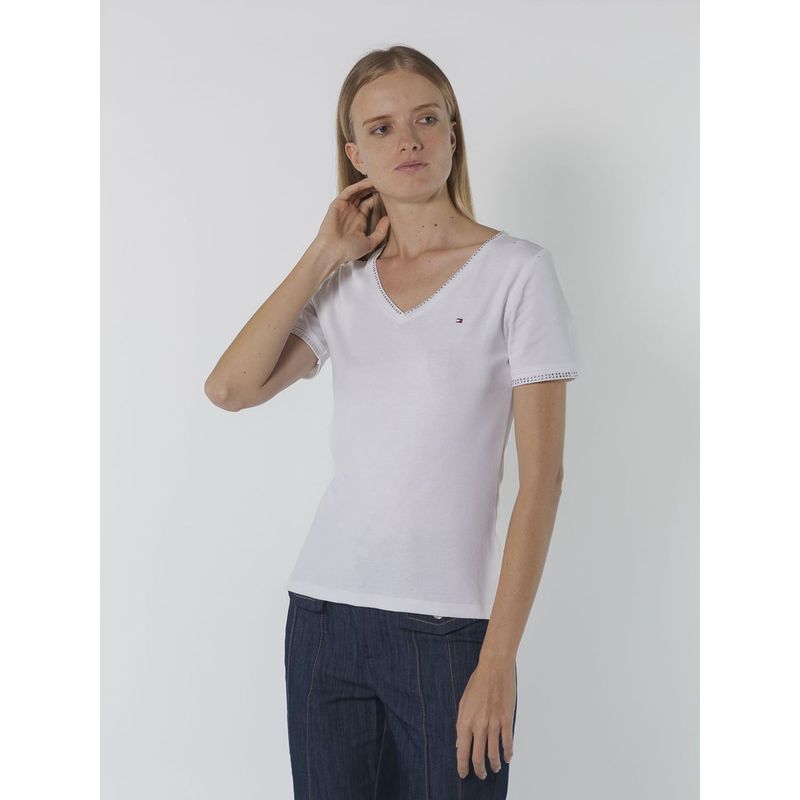 TOMMY HILFIGER - CAMISETA HTFX TRIM VNCK TEE TH