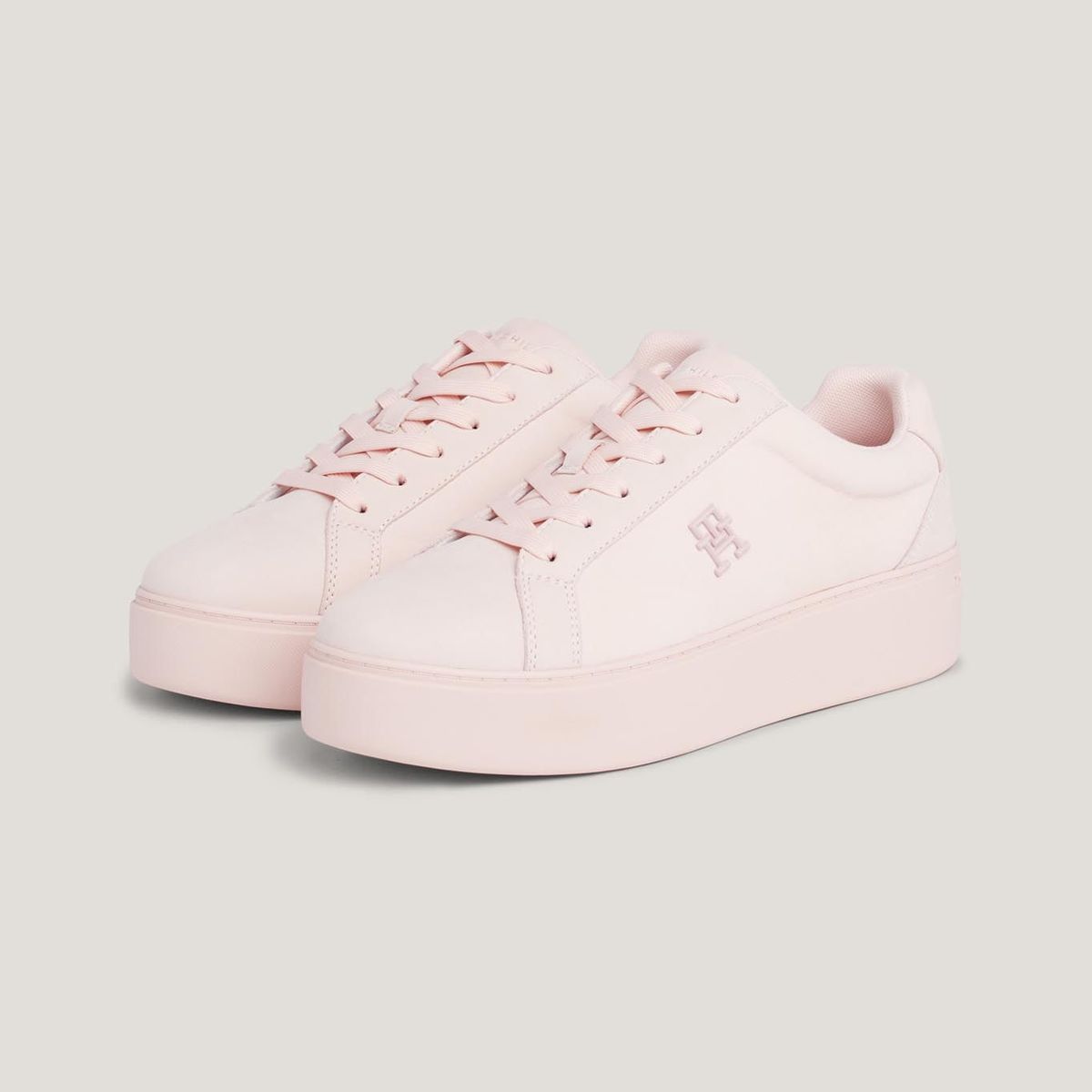 TOMMY HILFIGER - ZAPATILLAS PLATFORM COURT SNEAKER NUBUCK TH