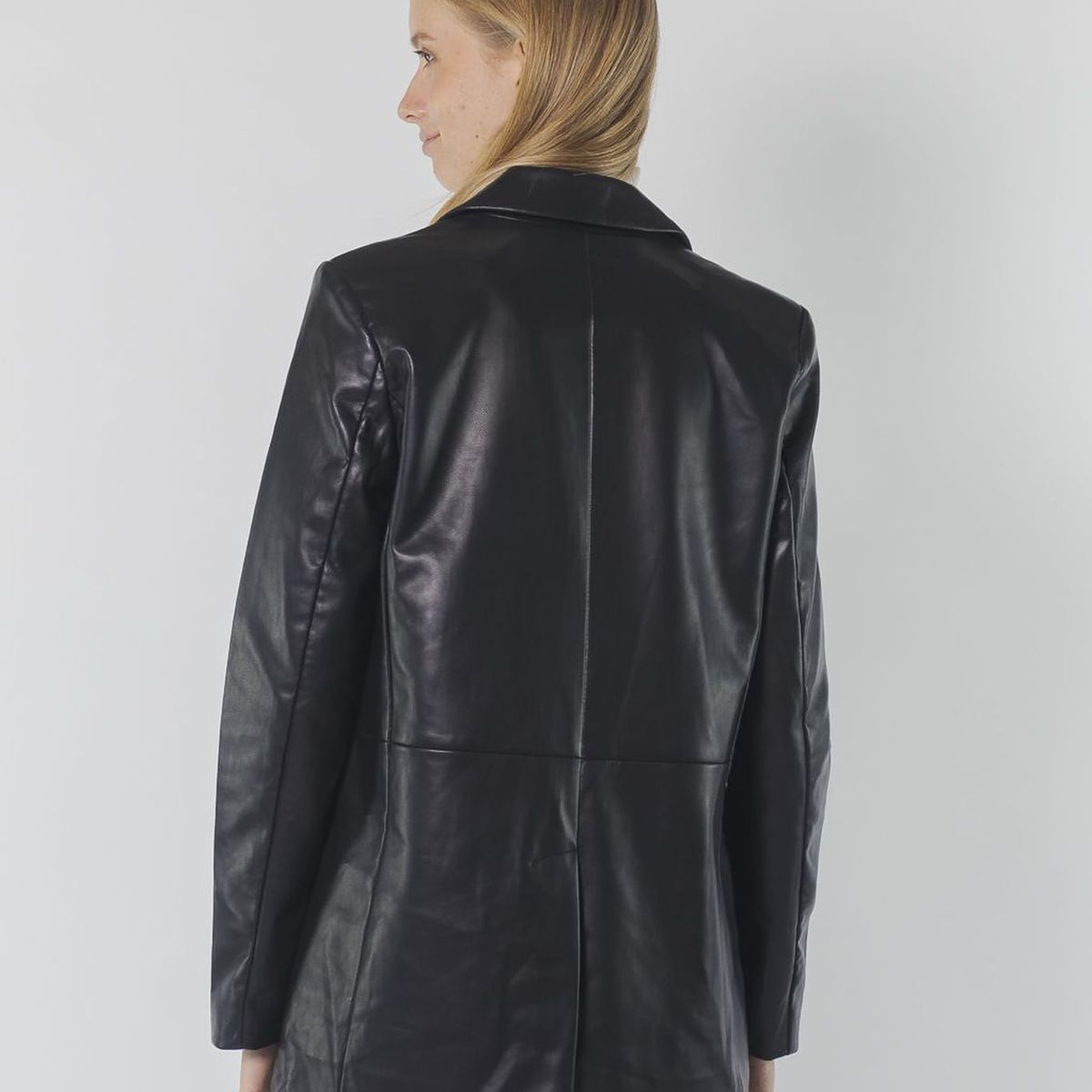 CALVIN KLEIN - SACO 1 BTTN FX LTHR JKT