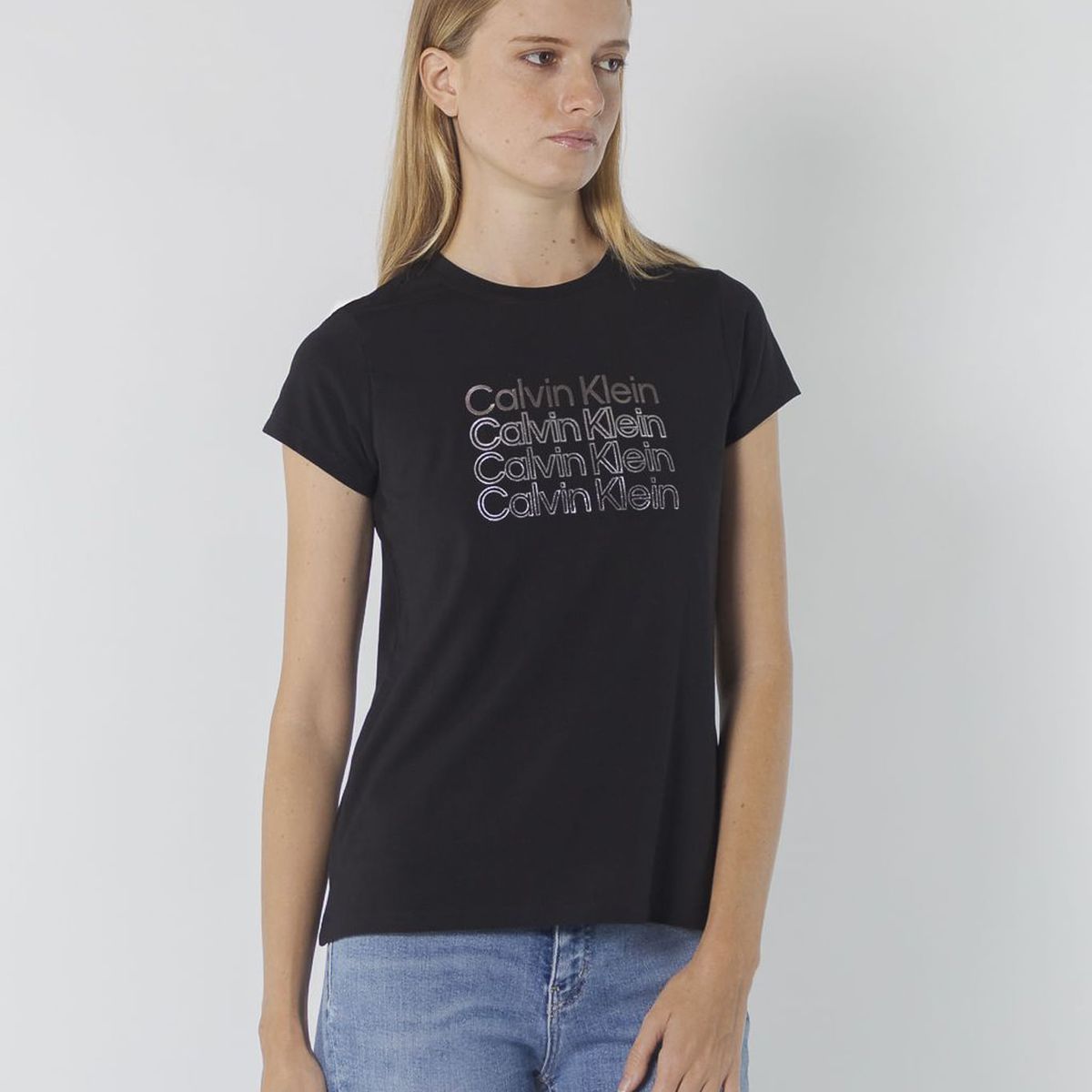 CALVIN KLEIN - CAMISETA  FOIL STACK LOGO