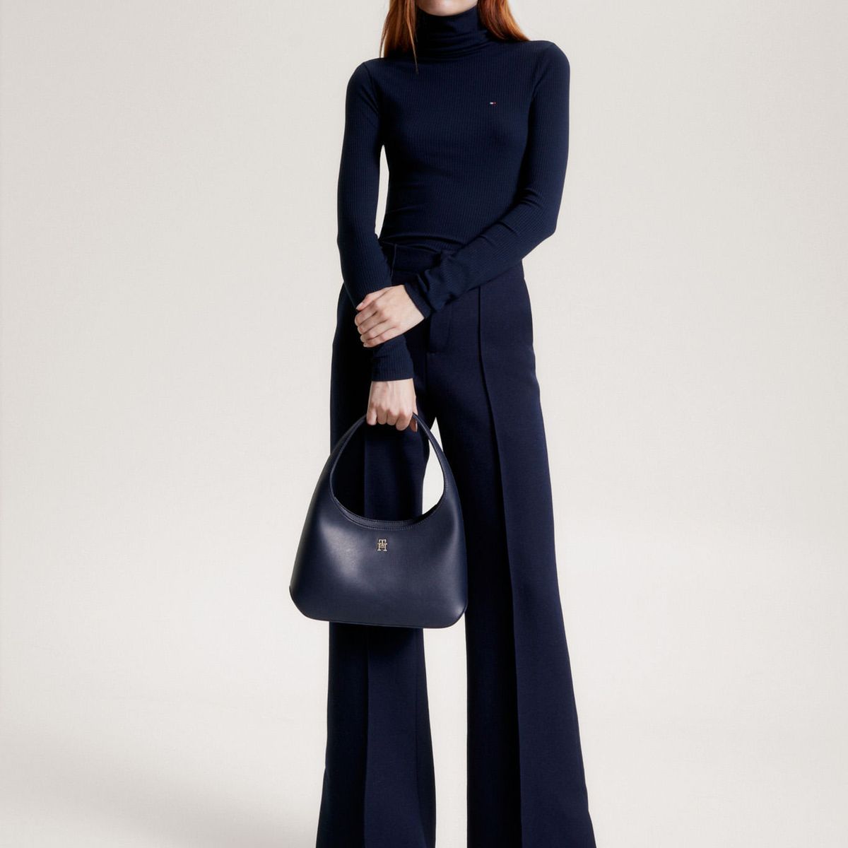 TOMMY HILFIGER - CAMISETA M/L SLIM 5X2 RIB ROLL-NK LS