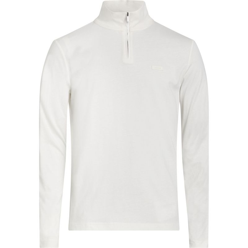 CALVIN KLEIN - CAMISETA SMOOTH COTTON LS ZIP UP