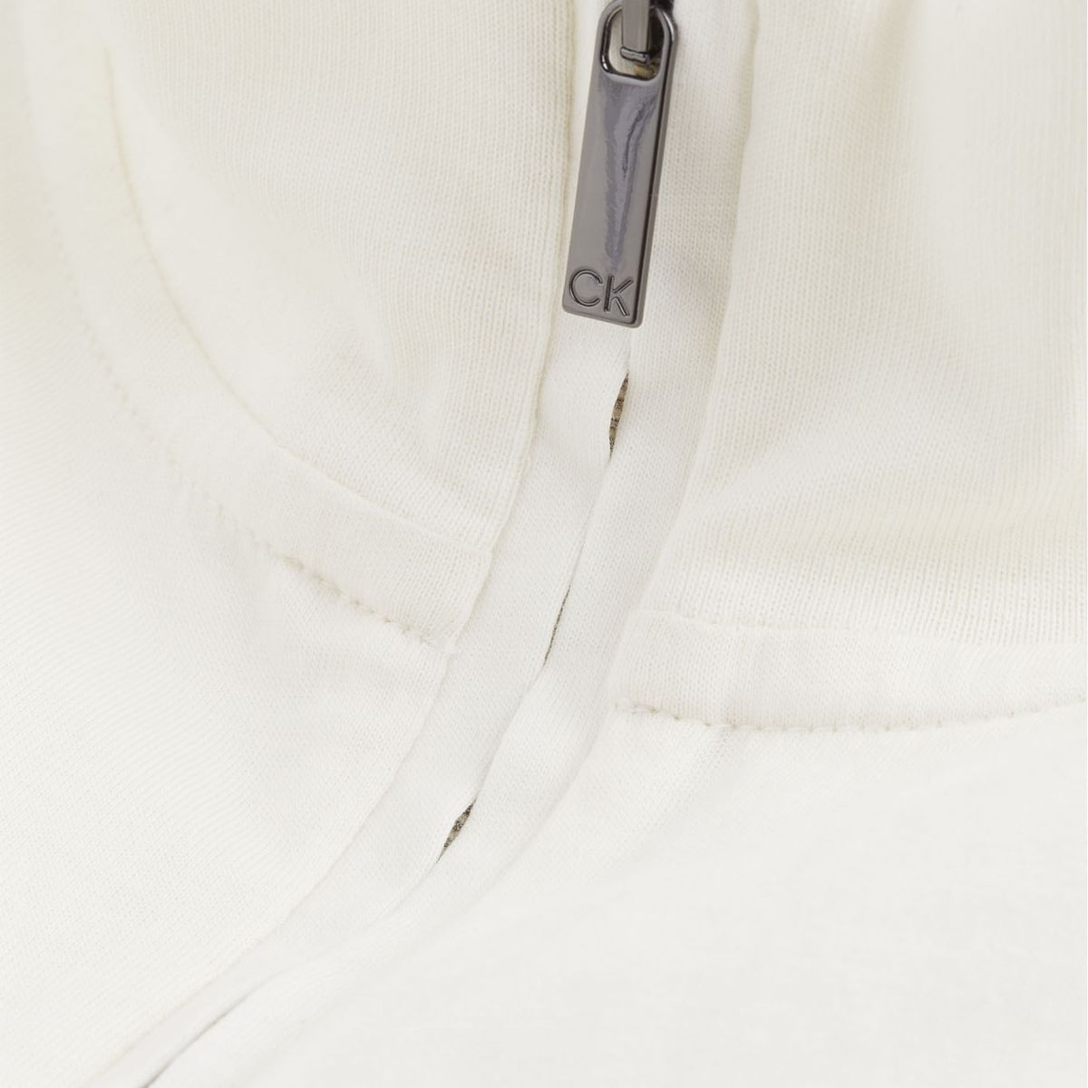 CALVIN KLEIN - CAMISETA SMOOTH COTTON LS ZIP UP