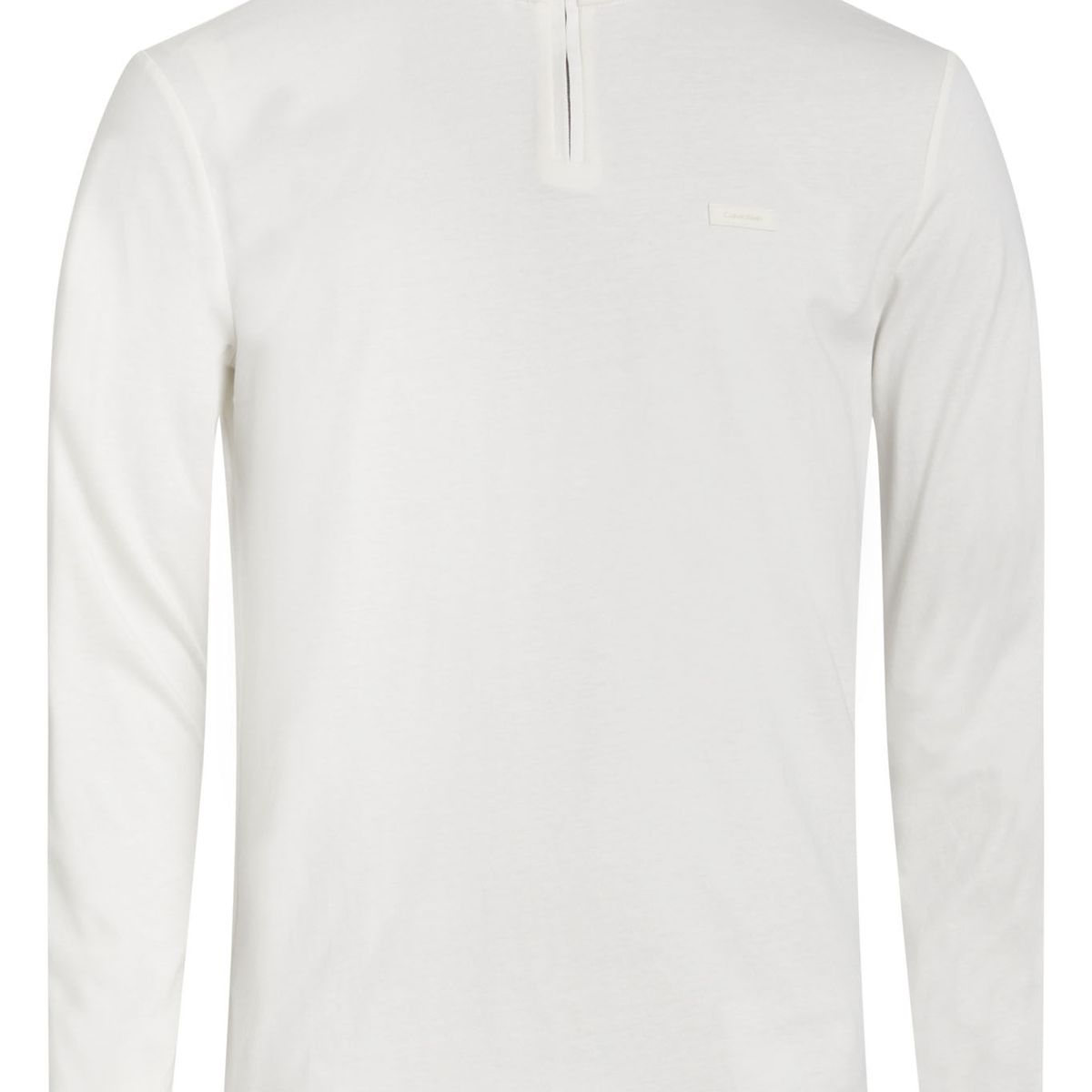 CALVIN KLEIN - CAMISETA SMOOTH COTTON LS ZIP UP